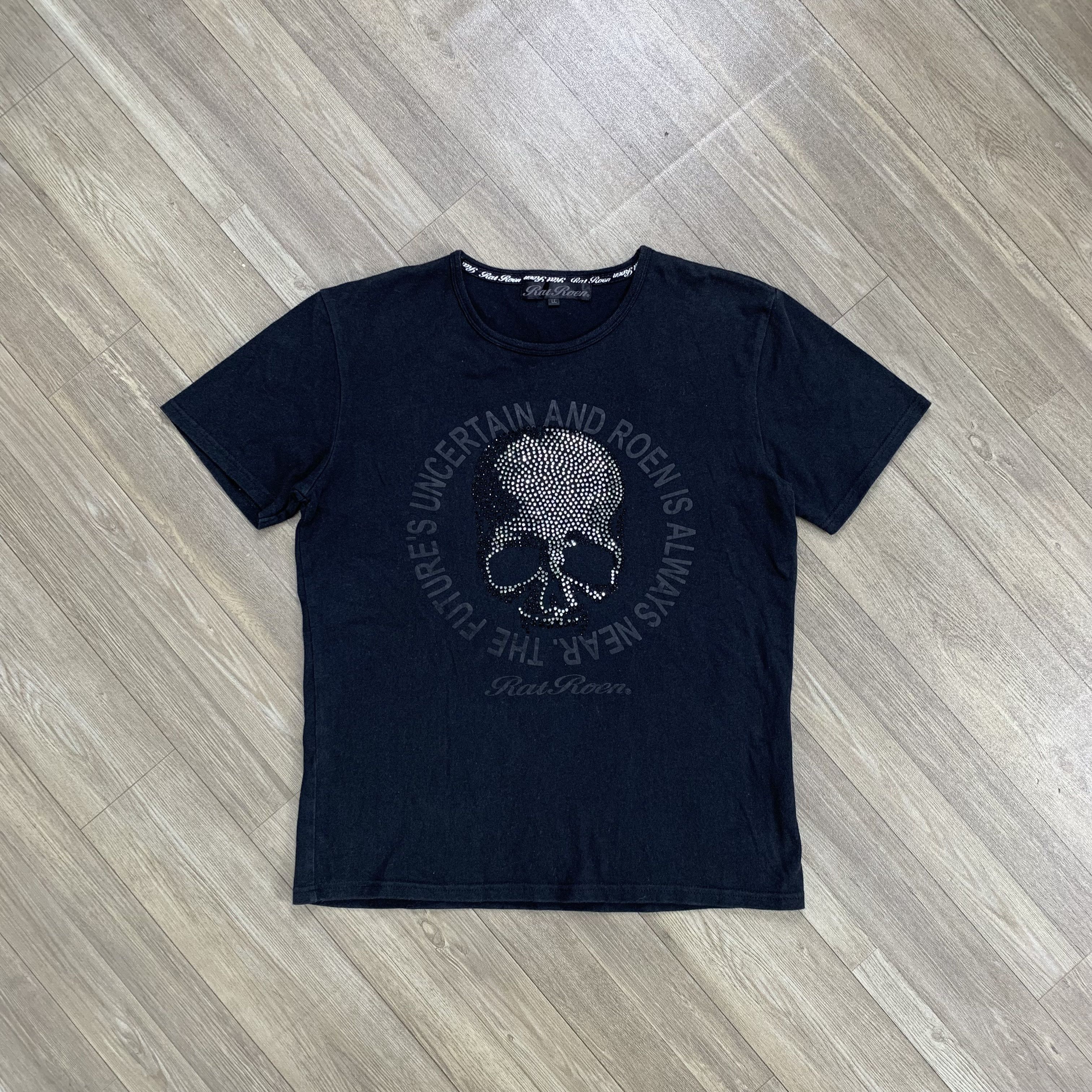 2000’s Rat Roen Skull Tee Punk Gothic LGB Style
