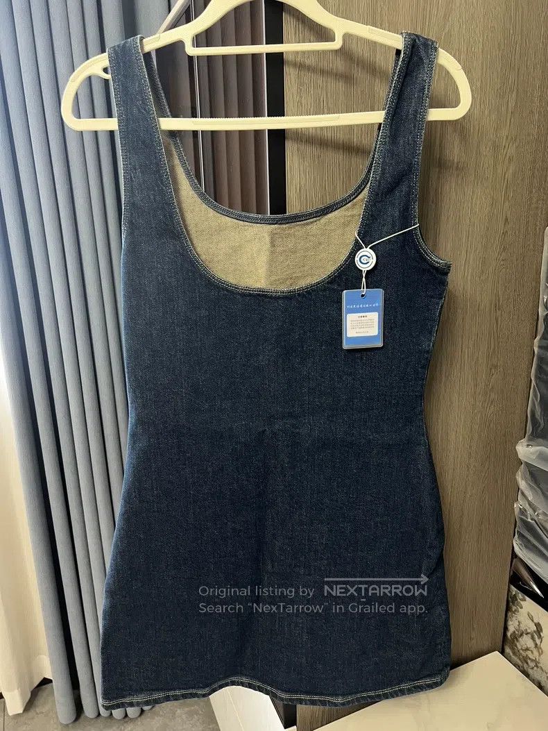 Miu Miu Miu Miu 42 Denim dress Size L / US 10 / IT 46 - 1 Thumbnail