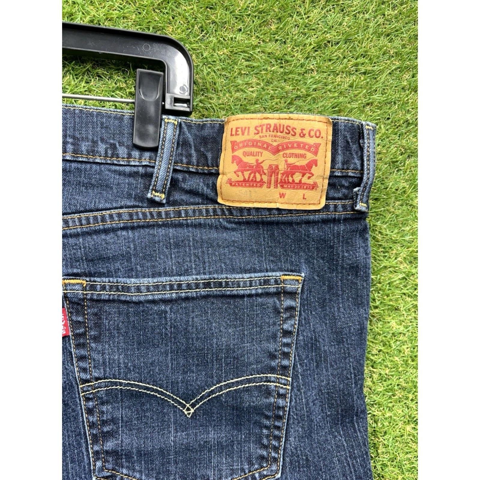 Levi's Levi's 541 Jeans Men 52x30 Dark Blue Relaxed Straight 5-Pocket Denim Big & Tall USA 90s College Logo Mens Size US 36 / EU 52 - 3 Thumbnail