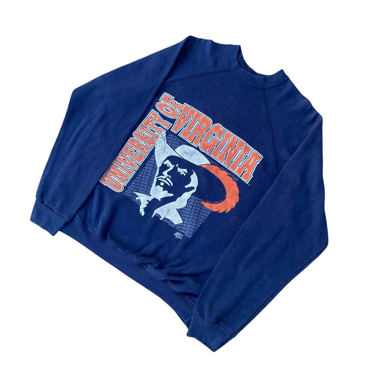 Vintage VINTAGE 80S VIRGINA UNIVERSITY CREWNECK FADED BLUE Size US XL / EU 56 / 4 - 9 Thumbnail