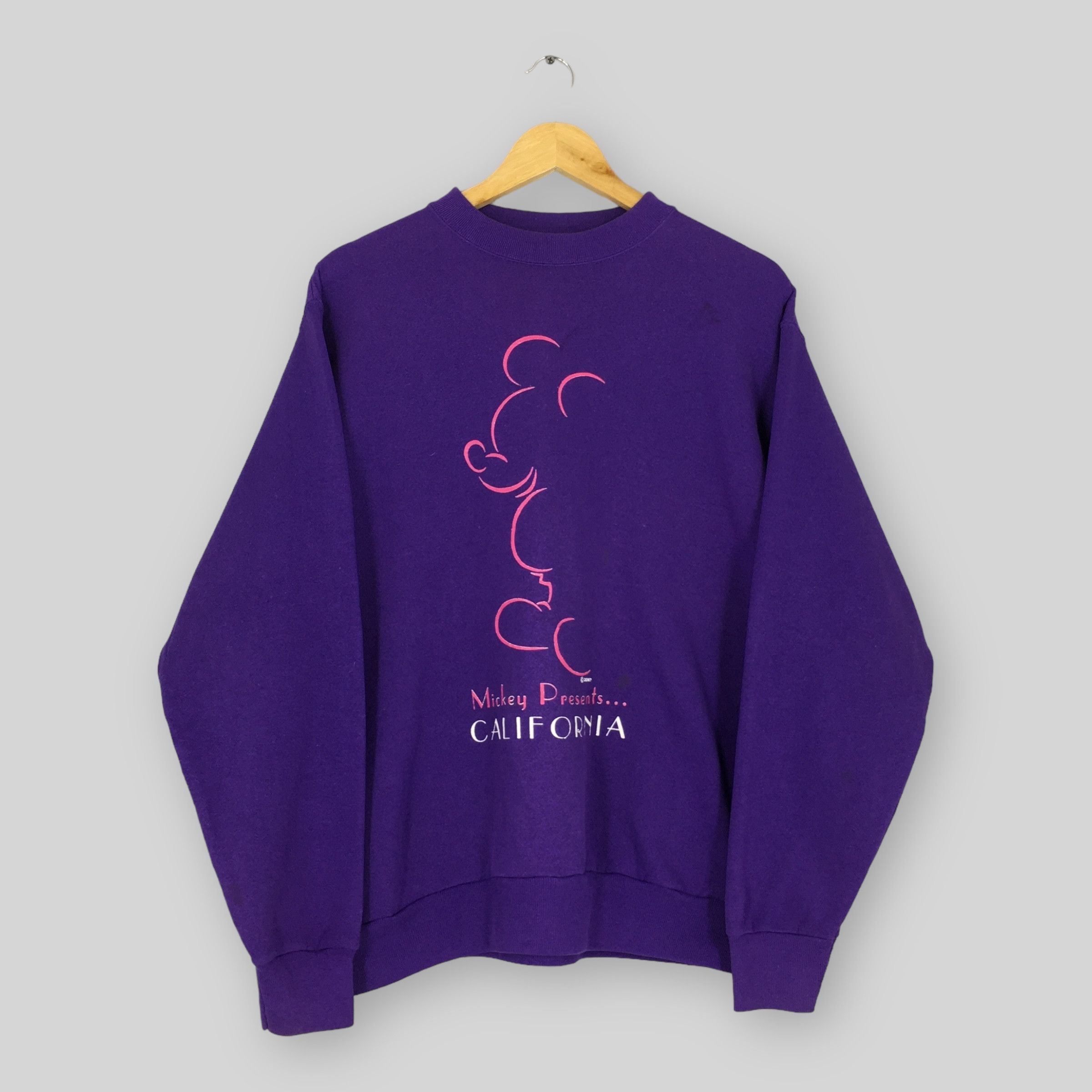 Disney × Mickey Mouse × Vintage Vintage 90's Mickey Mouse California Sweatshirts Medium Size US M / EU 48-50 / 2 - 1 Thumbnail