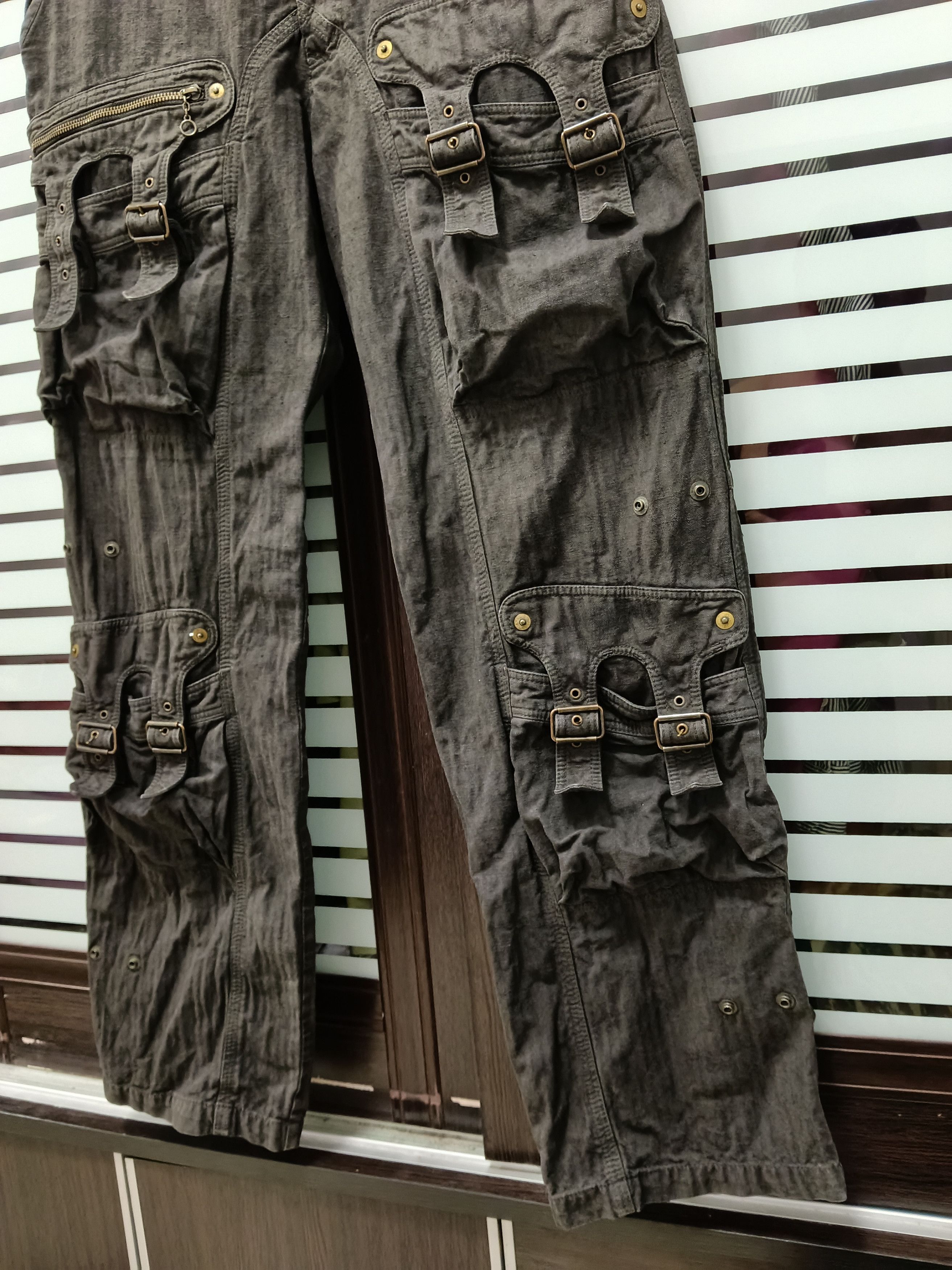 Kiminori Morishita 💥Halb by Kiminori Morishita Bondage Herringbone Pants💥 Size US 31 - 4 Thumbnail