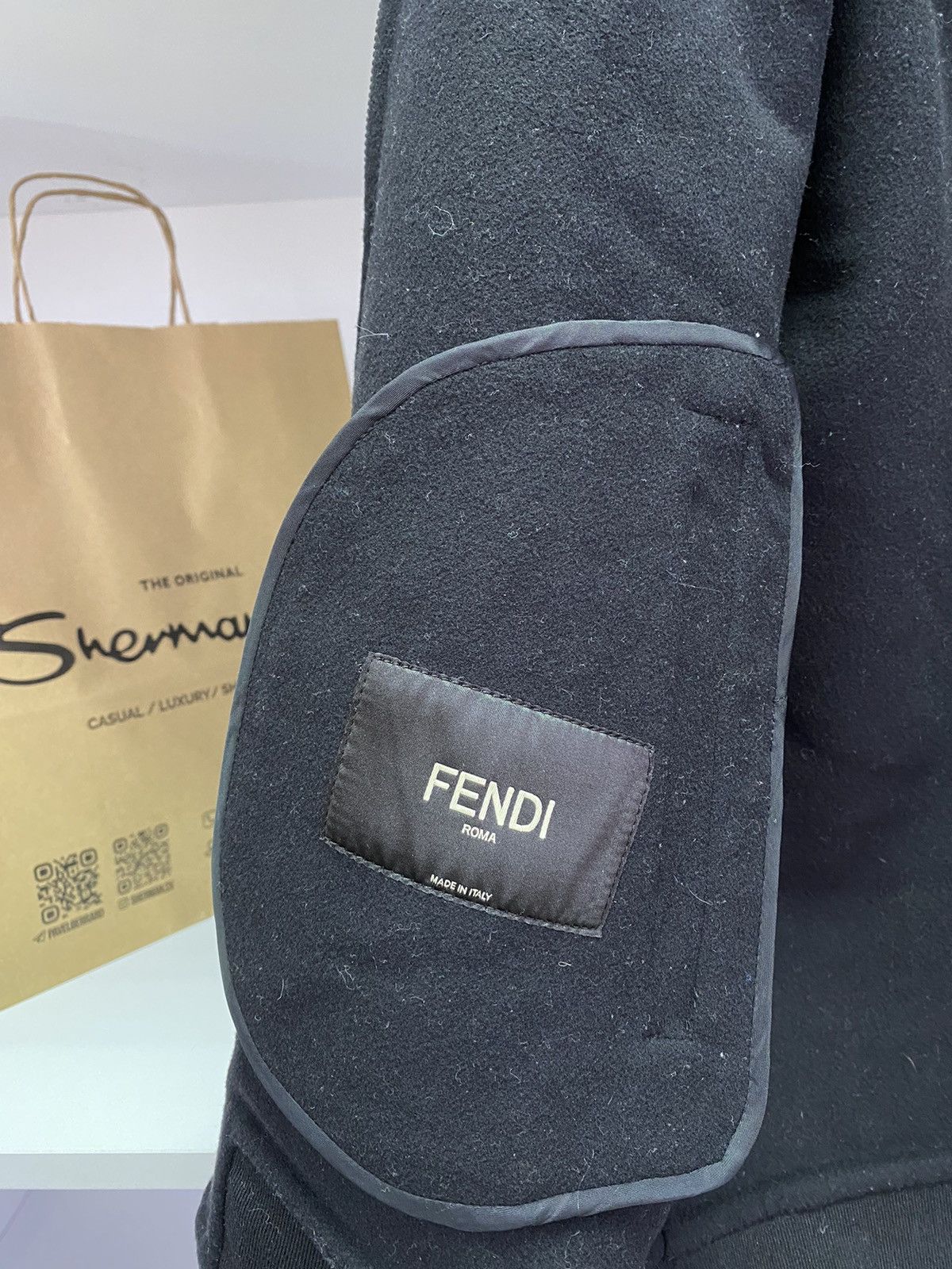 Designer × Fendi × Vintage Vintage Fendi Black Luxury Bomber Jacket Size US M / EU 48-50 / 2 - 8 Thumbnail