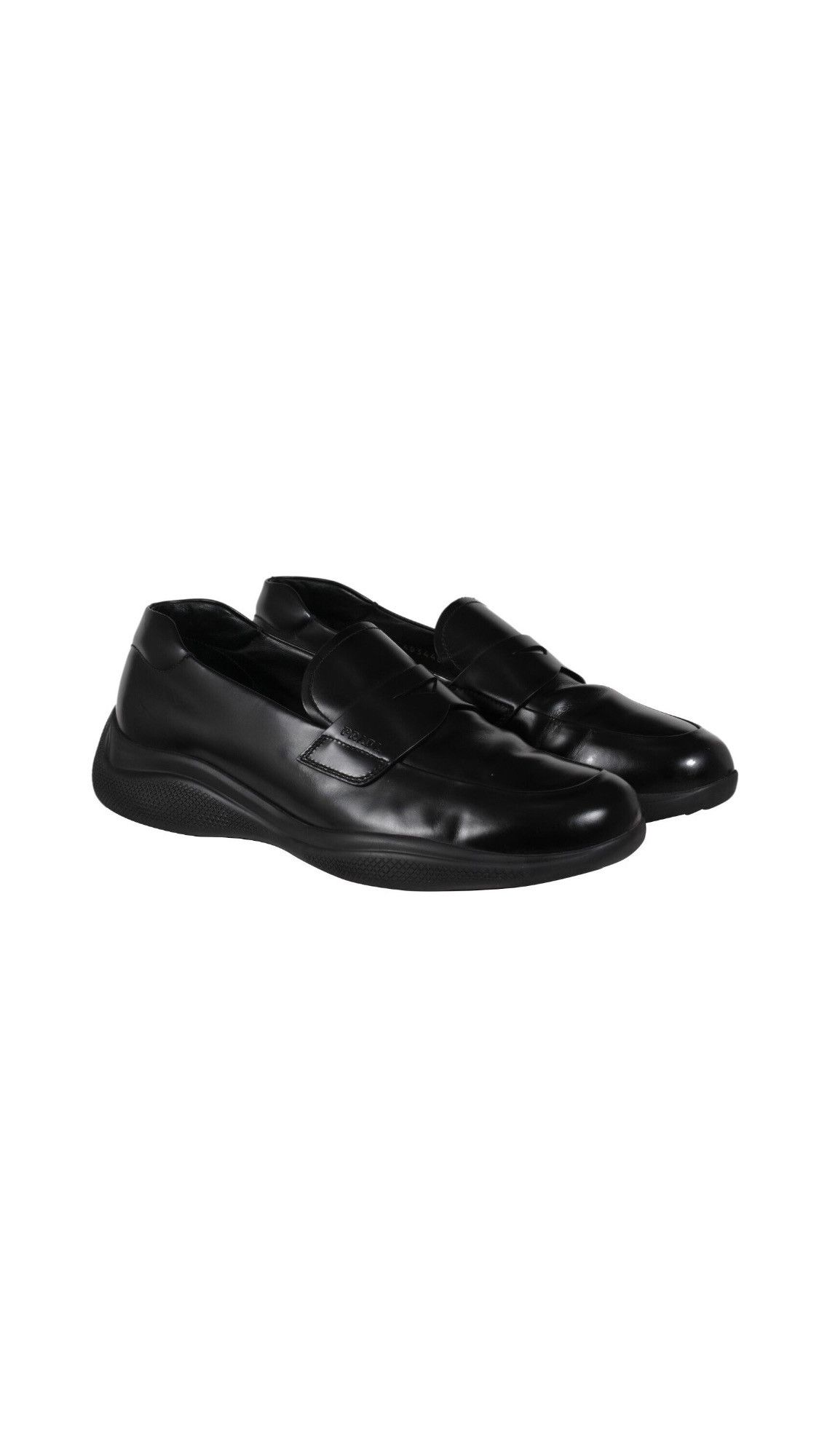 Prada Spazzolato Rois Penny Loafers Black - 02401 Size US 7.5 / EU 40-41 - 14 Thumbnail