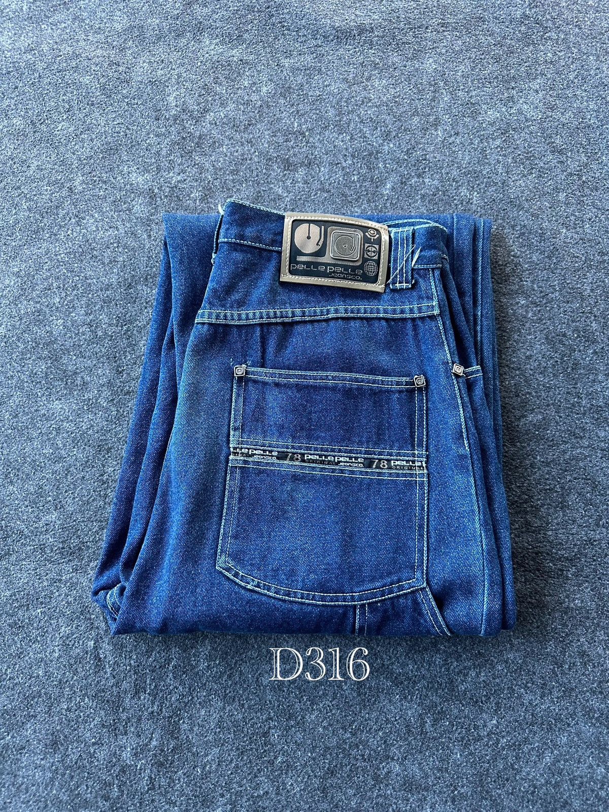 Pelle Pelle Baggy Pelle Pelle Marc Buchanan Vintage Denim D316 Size US 34 / EU 50 - 18 Thumbnail