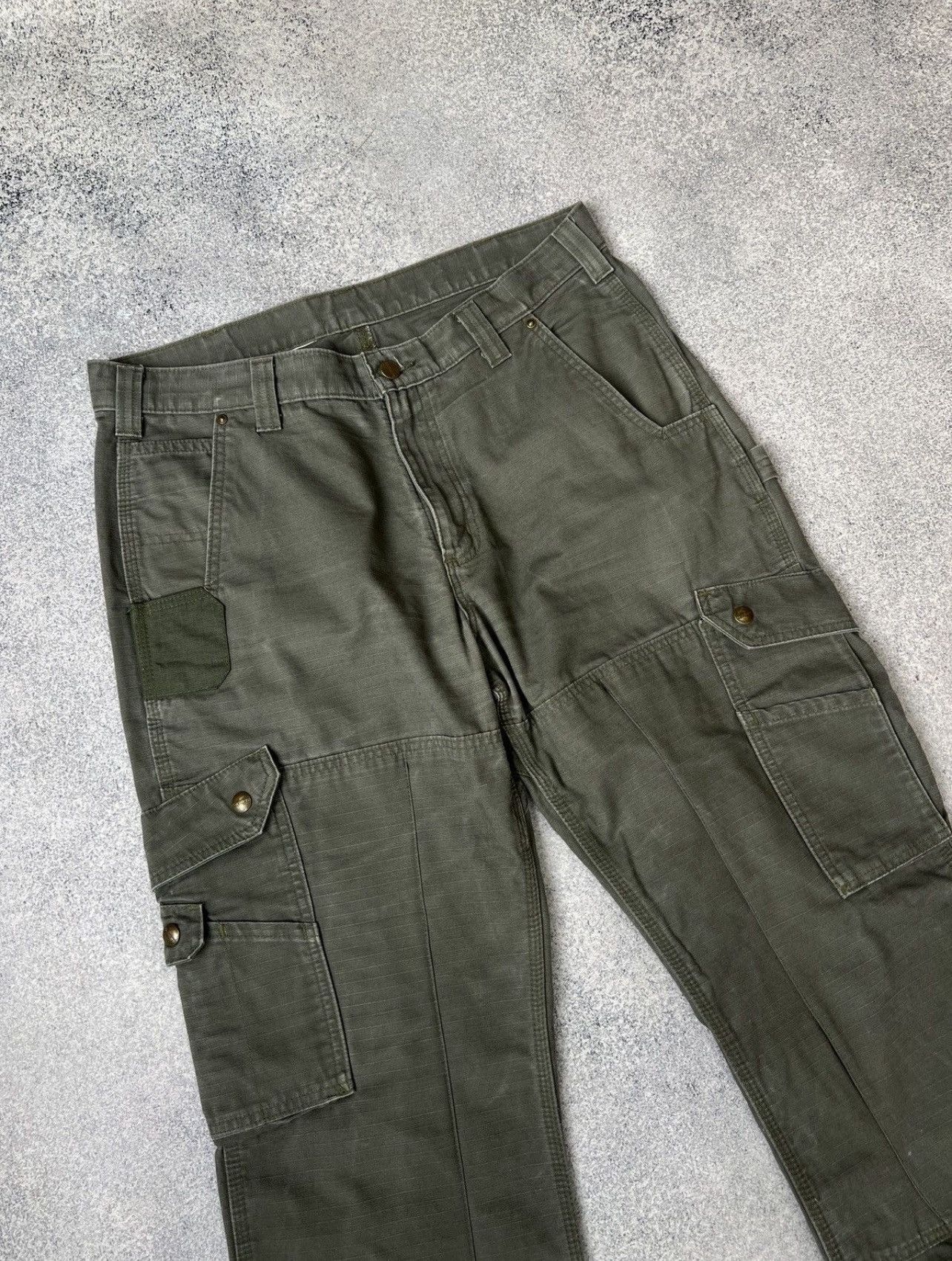 Carhartt Vintage CARHARTT RELAXED RIPSTOP CARGO DOUBLE KNEE PANTS Size US 34 / EU 50 - 4 Thumbnail