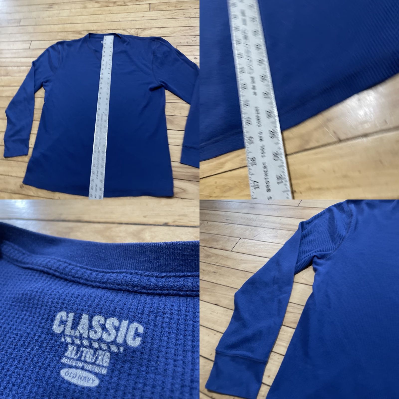 Old Navy Old Navy Tee Shirt Men XL Blue Crew Neck Thermal Pique Knit T-Shirt Basic Classic Size US XL / EU 56 / 4 - 8 Thumbnail
