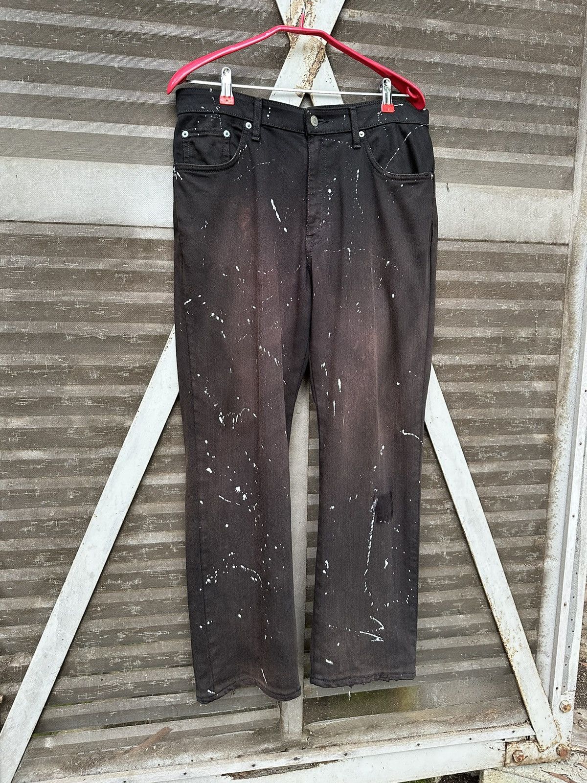 Edwin 👹Vintage Faded Lee Straight Cut Paint Splatter Pants Size US 32 / EU 48 - 13 Thumbnail