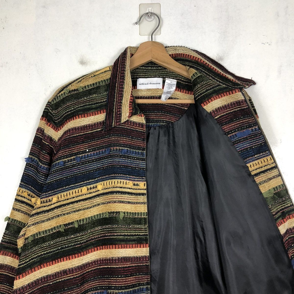 Vintage 📌VINTAGE HAND KNIT DESIGN ZIPPER ALFRED DUNNER ISSEY MIYAKE Size US M / EU 48-50 / 2 - 13 Thumbnail