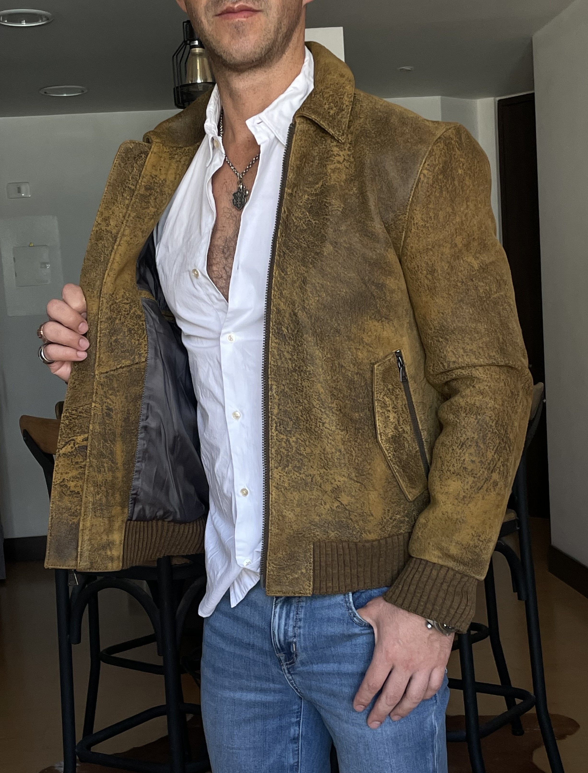 John Varvatos $2,498 JOHN VARVATOS Leather Moto Bomber Jacket Size US M / EU 48-50 / 2 - 1 Thumbnail