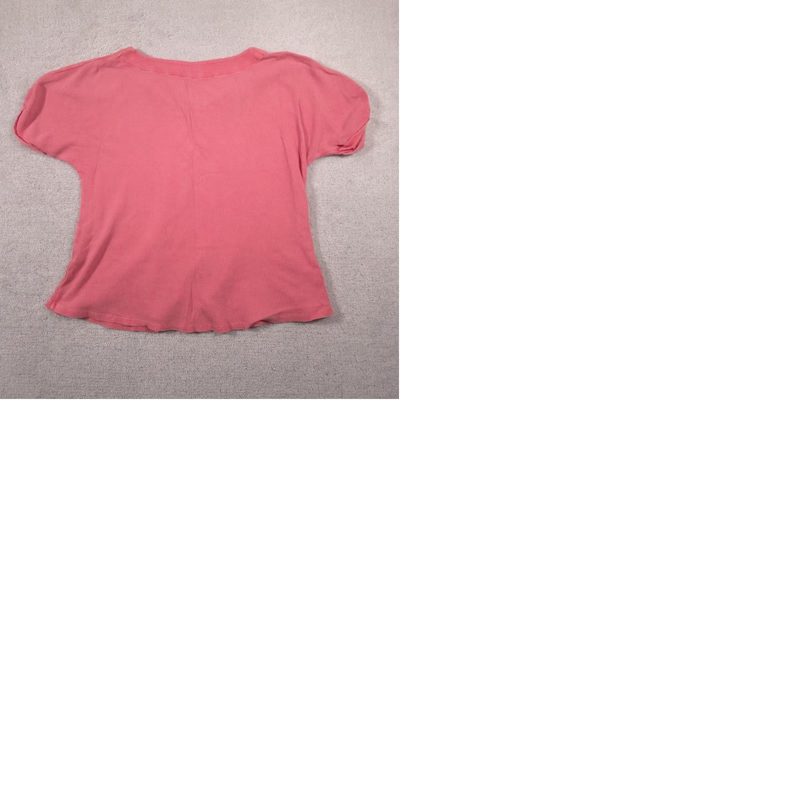 Soft Surroundings Soft Surroundings Shirt Womens L Pink V Neck Short Sleeve Button Knit Top Size L / US 10 / IT 46 - 9 Thumbnail
