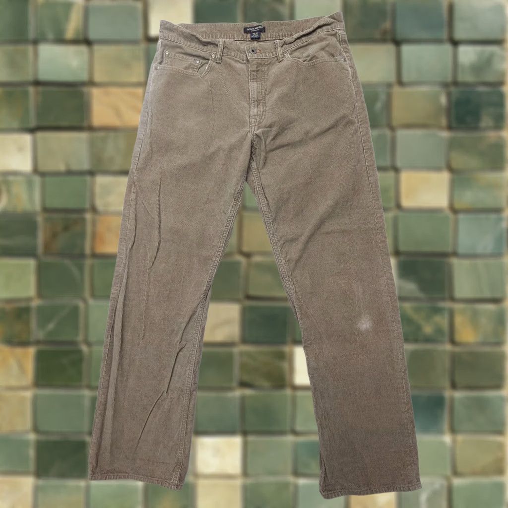 Banana Republic Banana Republic Pants Straight Corduroy Mens 35 x 32 Brown 100% Cotton Regular Straight Leg Pants Size US 35 - 1 Thumbnail