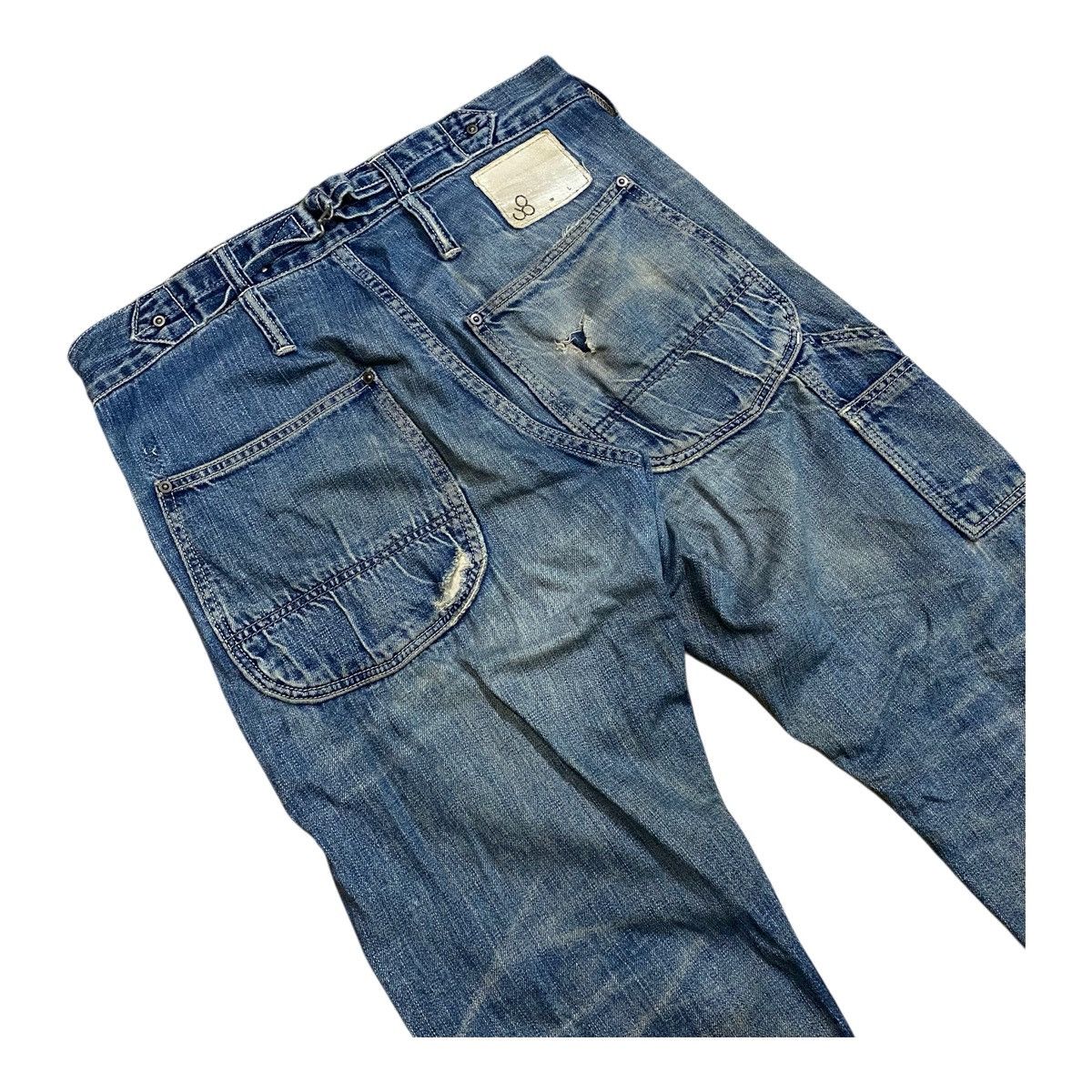 Japanese Brand ✨Vintage Johnbull distressed selvedge jeans made in Japan Size US 33 - 4 Thumbnail