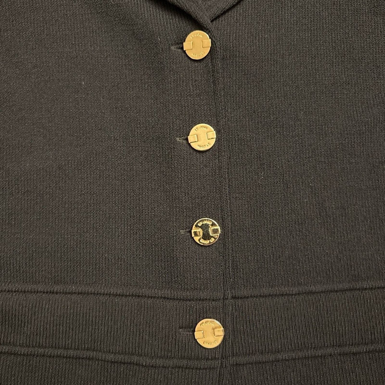 St. John VNTG St. John knit Black Jacket with Gold Buttons Size M / US 6-8 / IT 42-44 - 4 Thumbnail