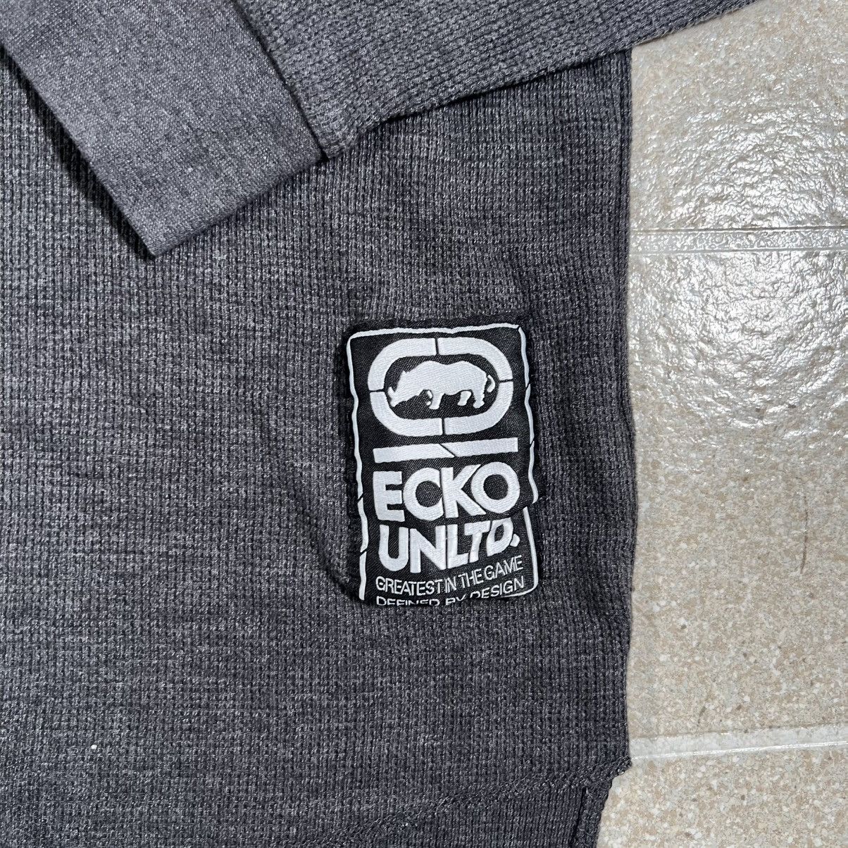 Ecko Unltd. Ecko Unltd Gray Waffle Knit Long Sleeve Thermal Shirt Size US M / EU 48-50 / 2 - 2 Thumbnail