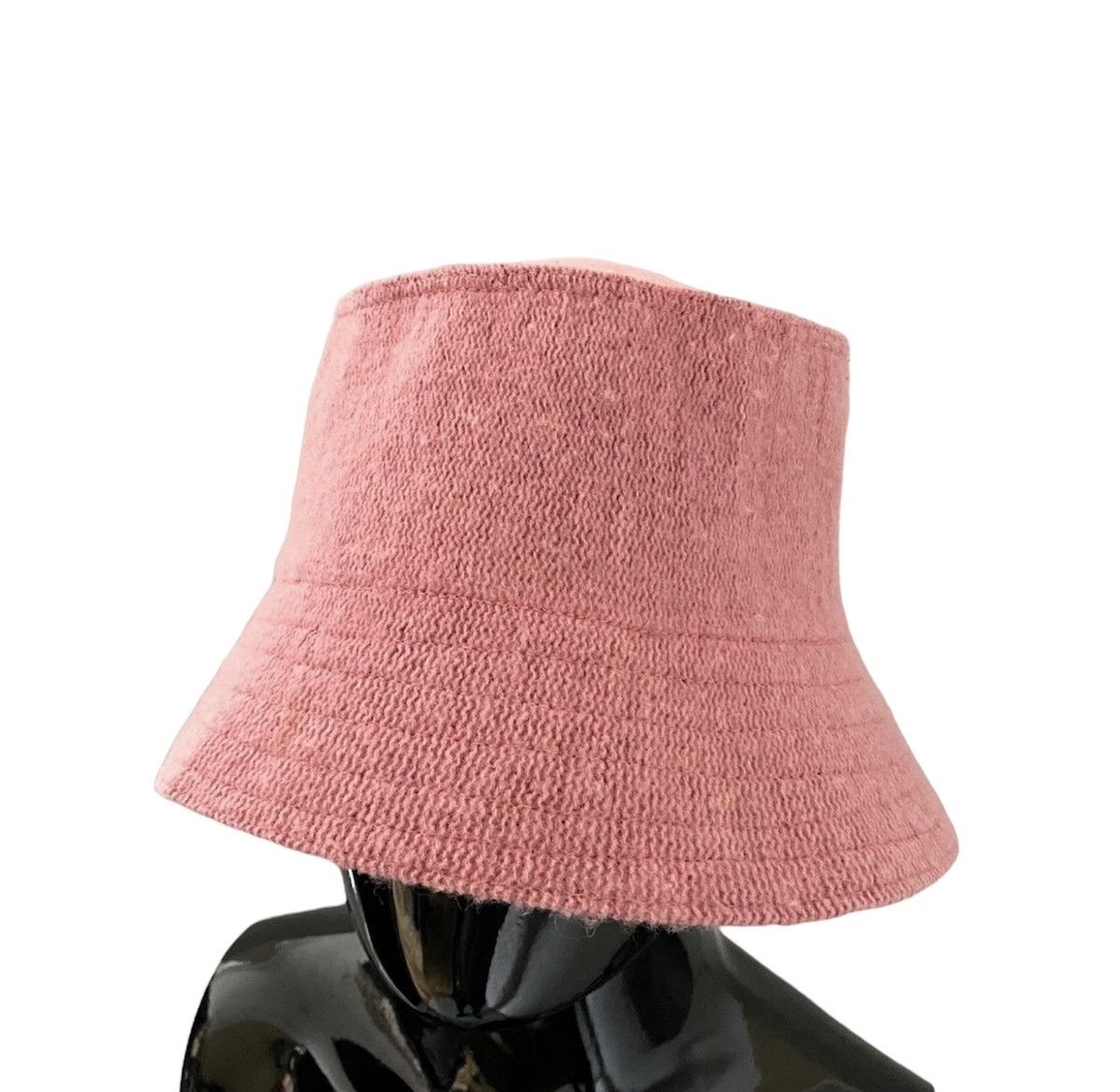 Japanese Brand 90s vintage Knitted Pink Bucket Hat Size ONE SIZE - 1 Thumbnail