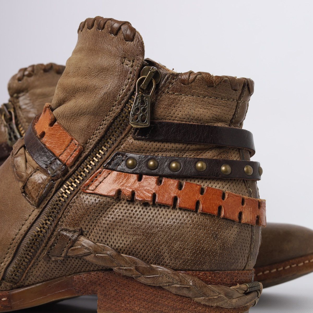 A.S.98 A.S.98 Airstep As 98 Leather Ankle Boots Straps Belt Shoes Size US 10 / IT 40 - 10 Thumbnail