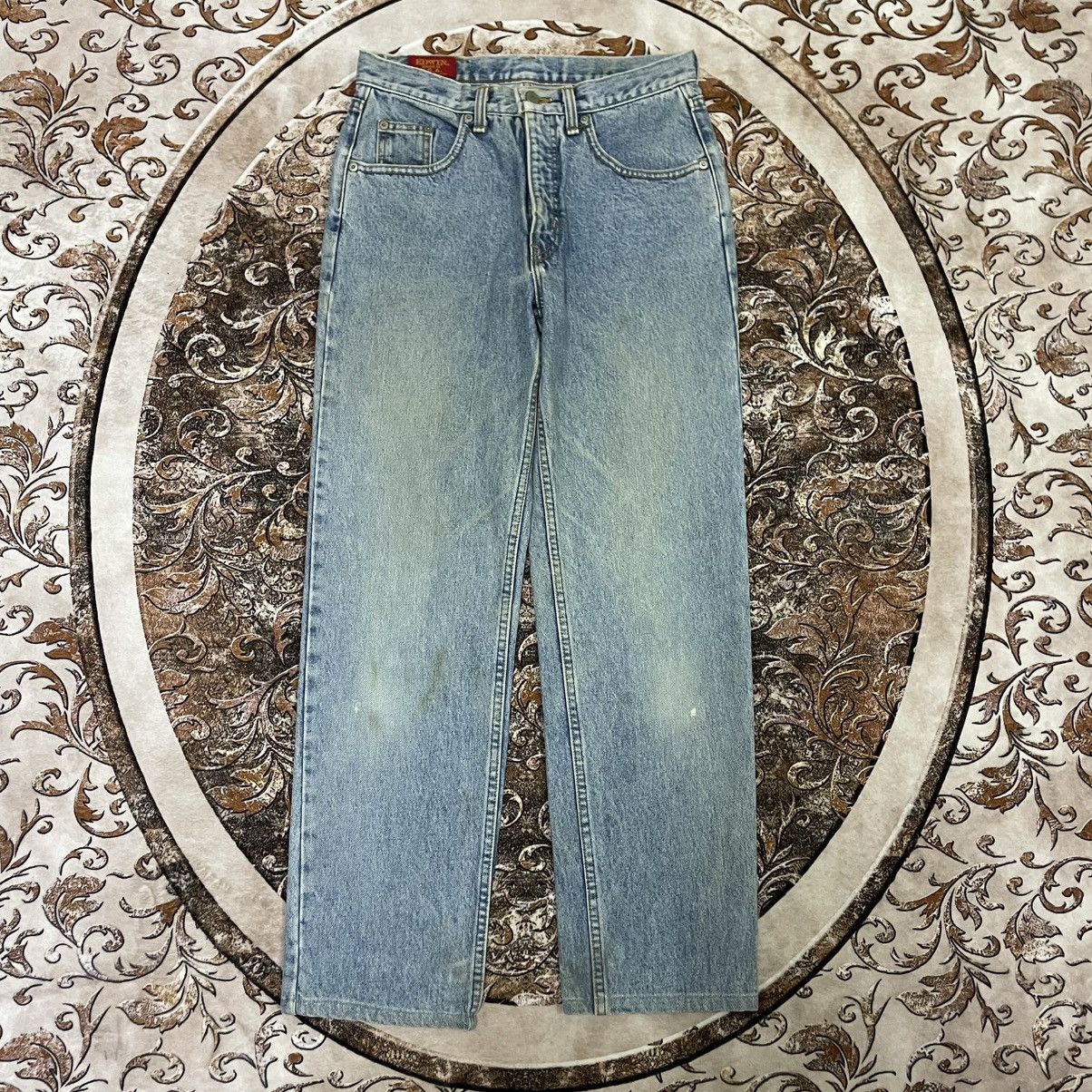 Edwin 🔥Vintage 80s Edwin USA Made Stoned Washed Dirty Denim Jeans Size US 29 - 1 Thumbnail