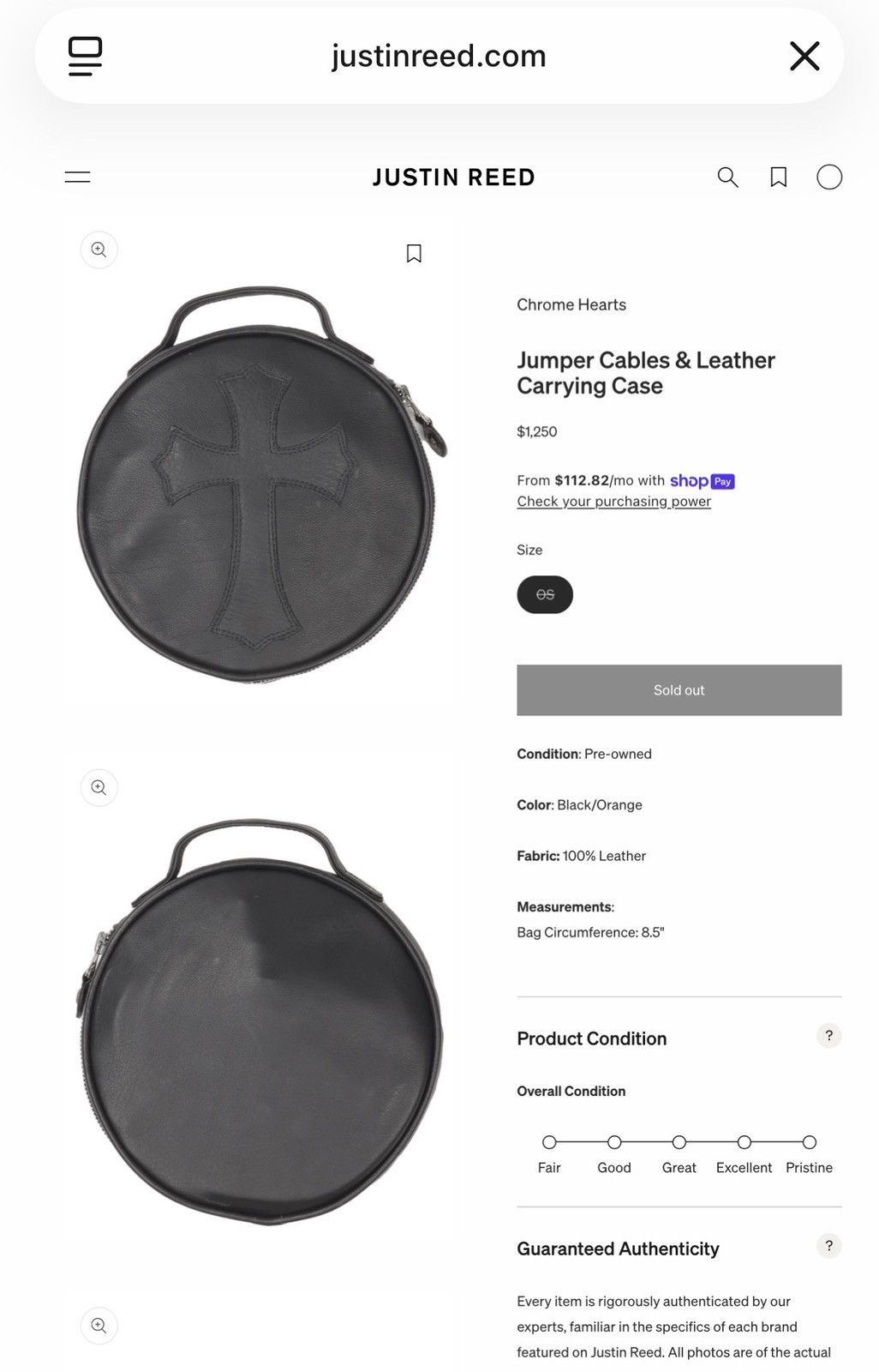 Chrome Hearts Final1 of 1 VIP special order Silver Cross Jumper Cables Bag Size ONE SIZE - 9 Thumbnail