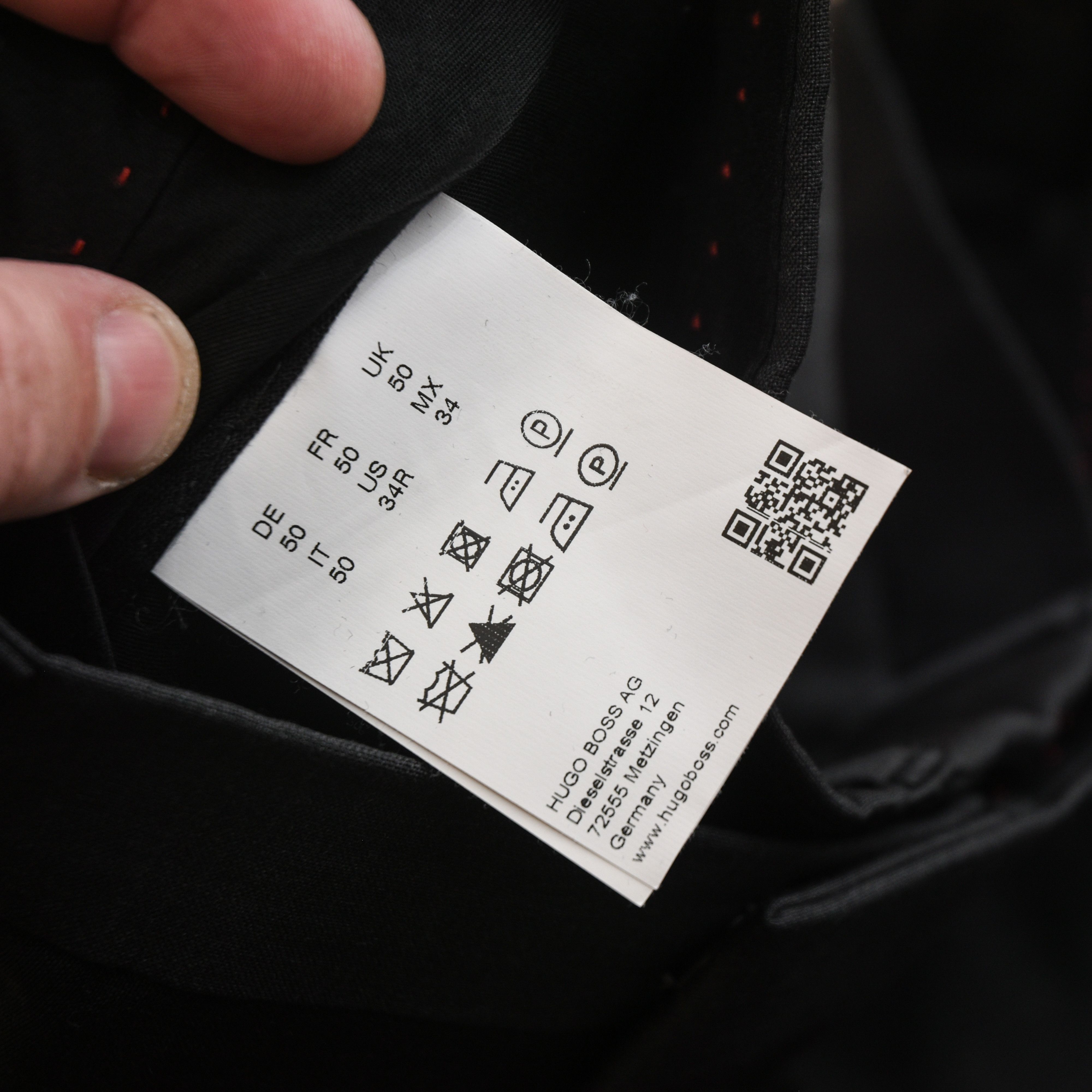 Hugo Boss Hugo Boss Business Suit Grey Black Sz 40R Virgin Wool Size 40R - 12 Thumbnail