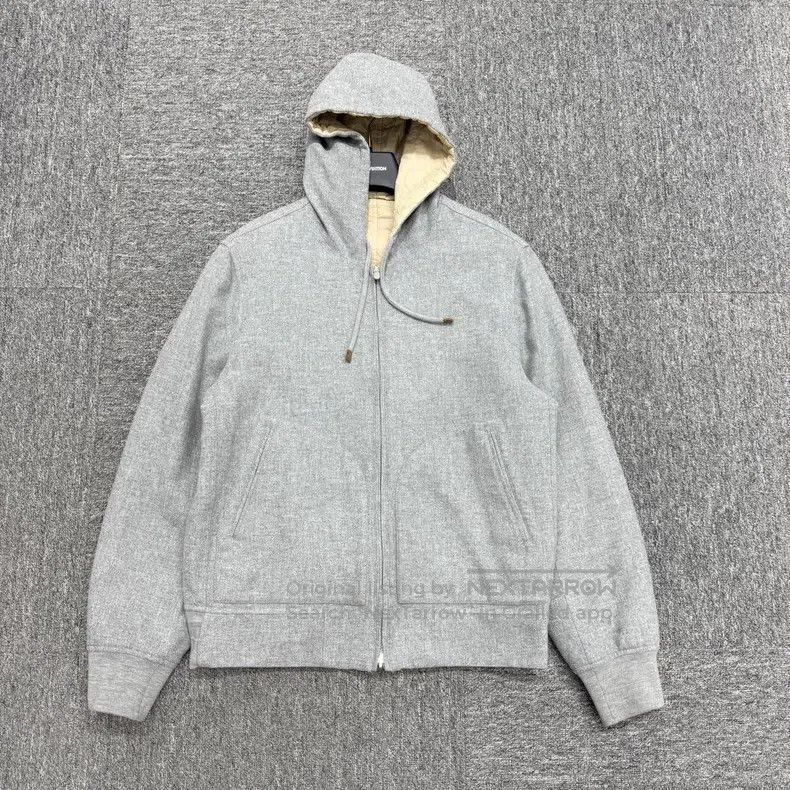 Brunello Cucinelli Brunello Cucinelli Gray Diamond Pattern Wool Double Sided Size US S / EU 44-46 / 1 - 1 Thumbnail