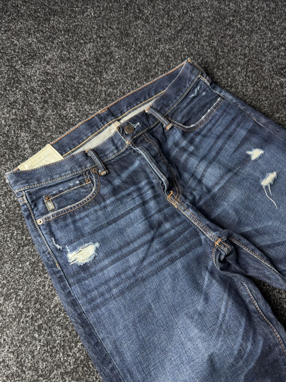 Abercrombie & Fitch 00s Abercrombie & Fitch Distressed Jeans Denim Pants Mexico Size US 34 / EU 50 - 6 Thumbnail