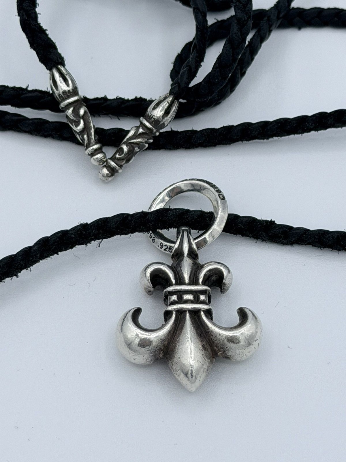 Chrome Hearts Chrome Hearts Leather Fleur de Lis Pendant Necklace Size ONE SIZE - 3 Thumbnail