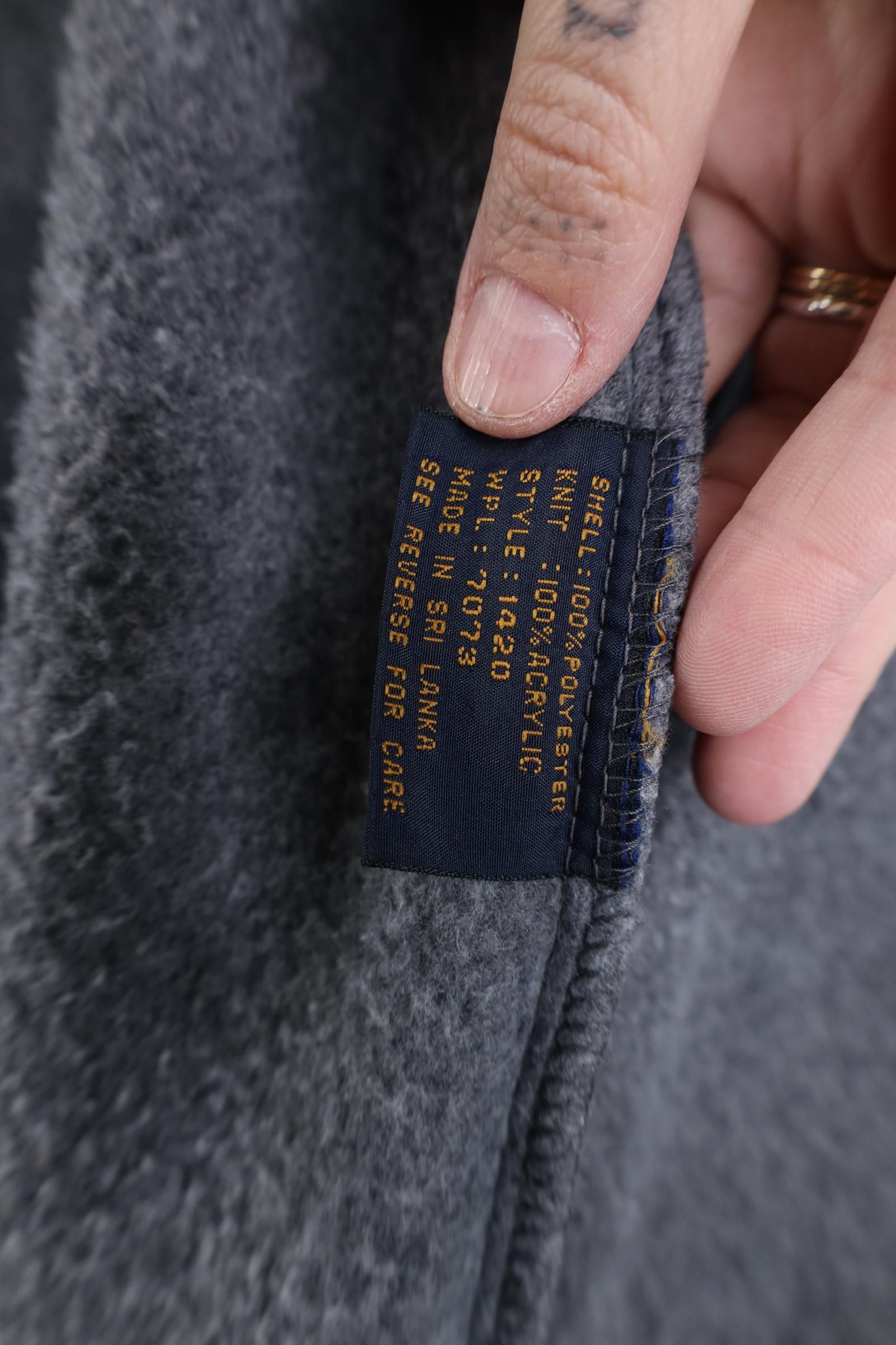 Vintage AS IS Vintage 90s OshKosh B'Gosh Fleece Jacket Gray Blue Size US M / EU 48-50 / 2 - 9 Thumbnail