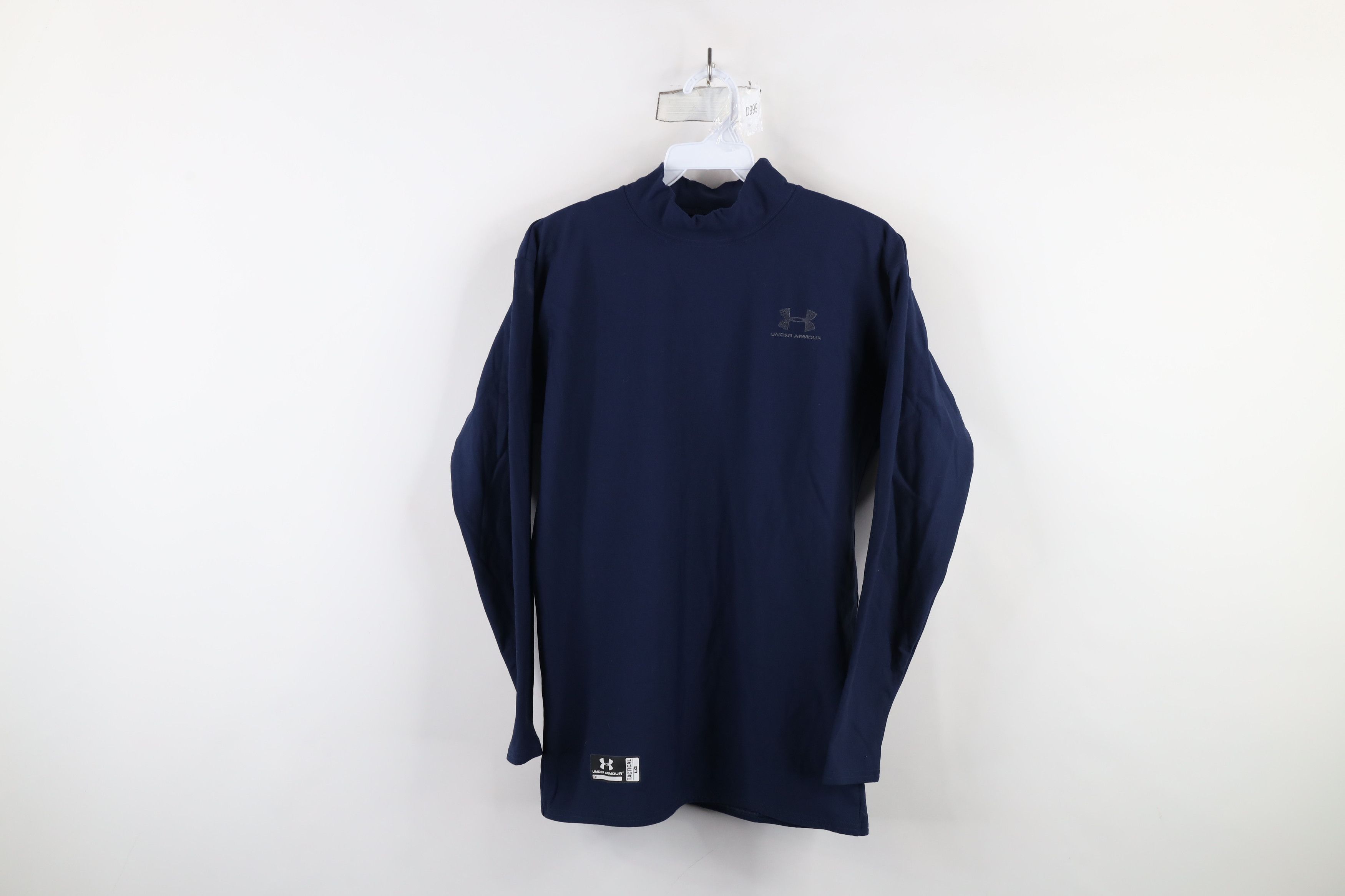 Under Armour × Vintage Under Armour Tactical Mock Neck Compression T-Shirt Blue Size US L / EU 52-54 / 3 - 1 Thumbnail