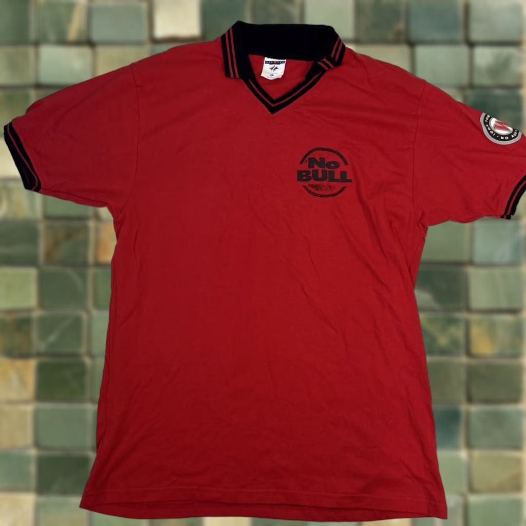 Vintage VINTAGE Winston No Bull Red Collared T-Shirt Tobacco Jerzees XL Men’s Size US XL / EU 56 / 4 - 1 Thumbnail