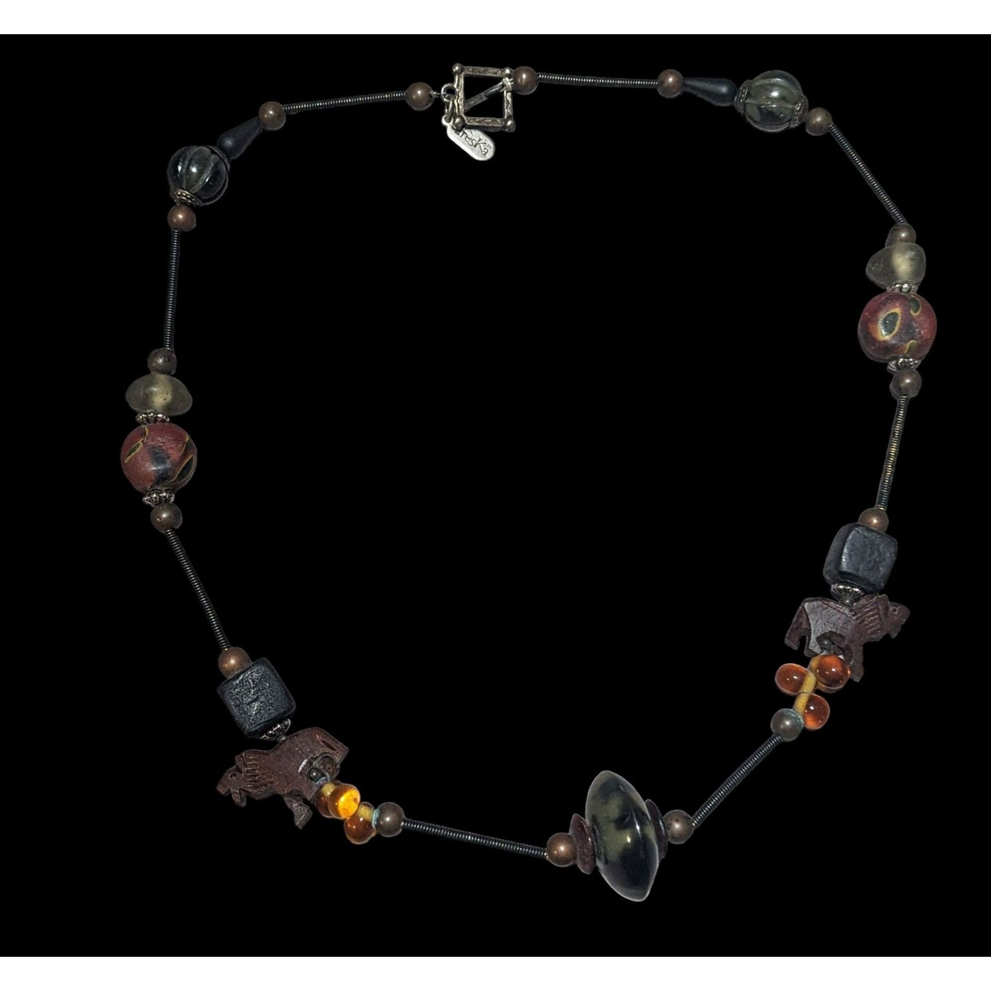 Other Vintage Treska Abstract Beaded Safari Necklace Size ONE SIZE - 1 Thumbnail