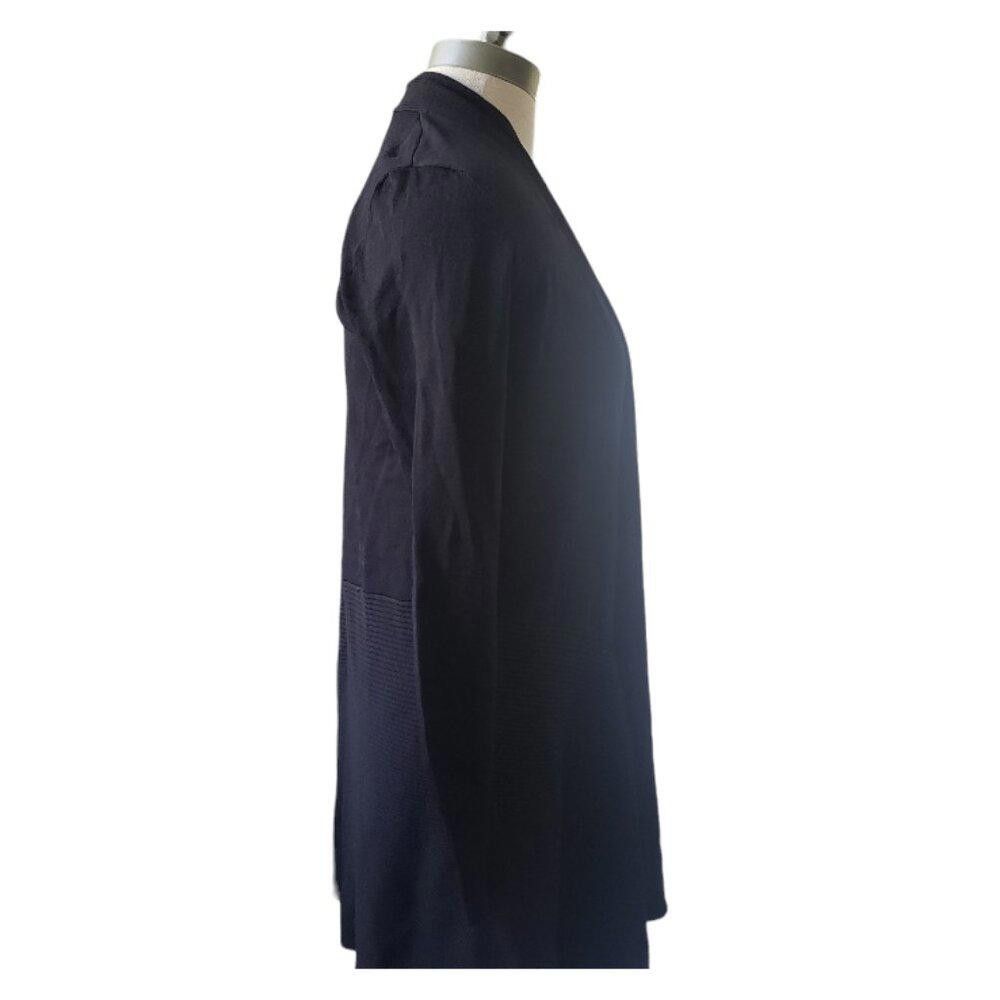 Elie Tahari CT1654 Elie Tahari Black Open A-Symmetrical Cardigan SP Size S / US 4 / IT 40 - 4 Thumbnail