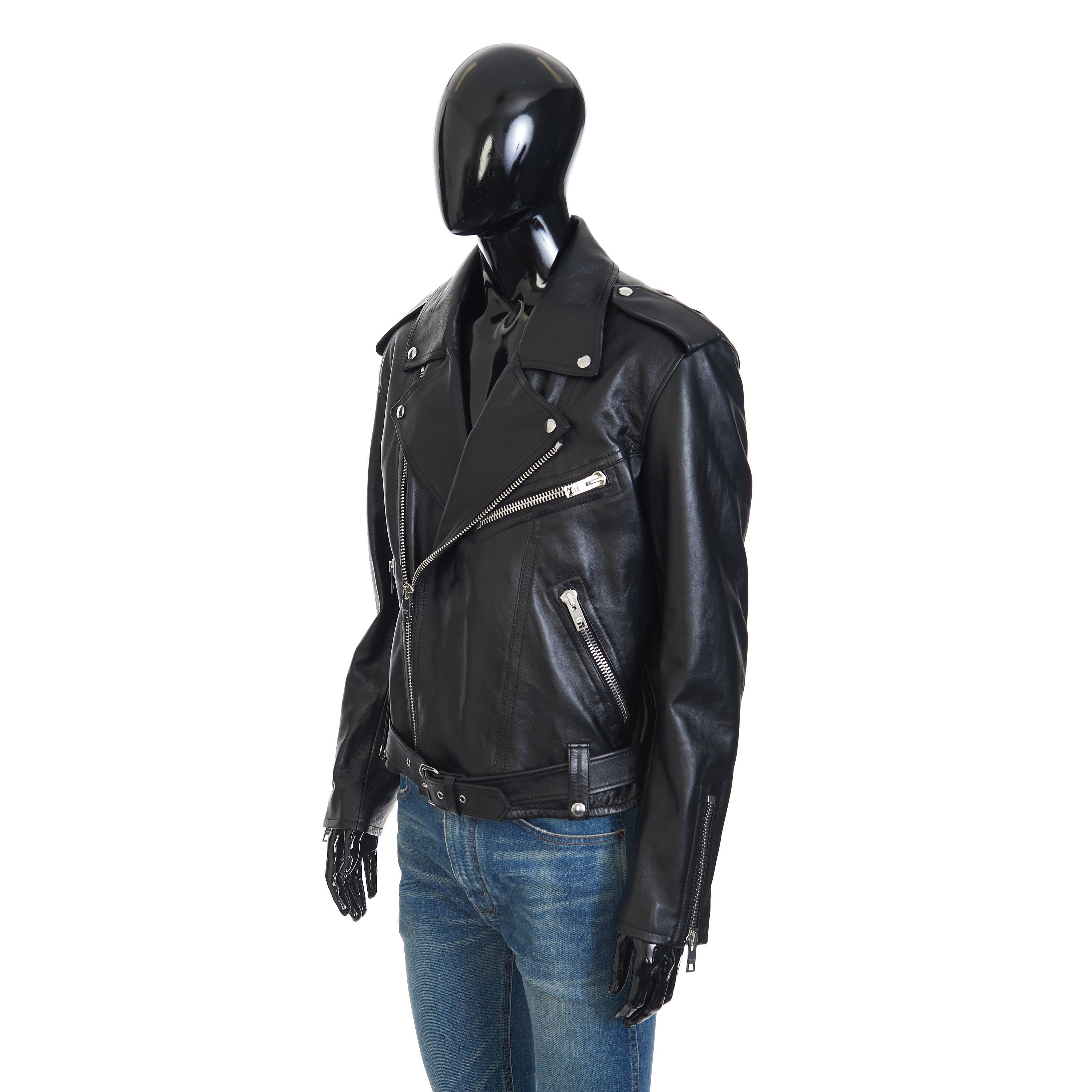 Celine Loose Fit Biker Jacket In Soft Lambskin Leather Size US M / EU 48-50 / 2 - 3 Thumbnail