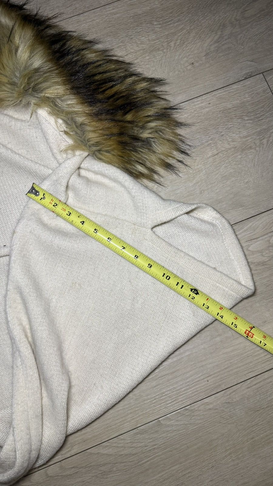 Bebe Y2K 2000s Bebe Fur Coat Knitted Sweater Size L / US 10 / IT 46 - 6 Thumbnail
