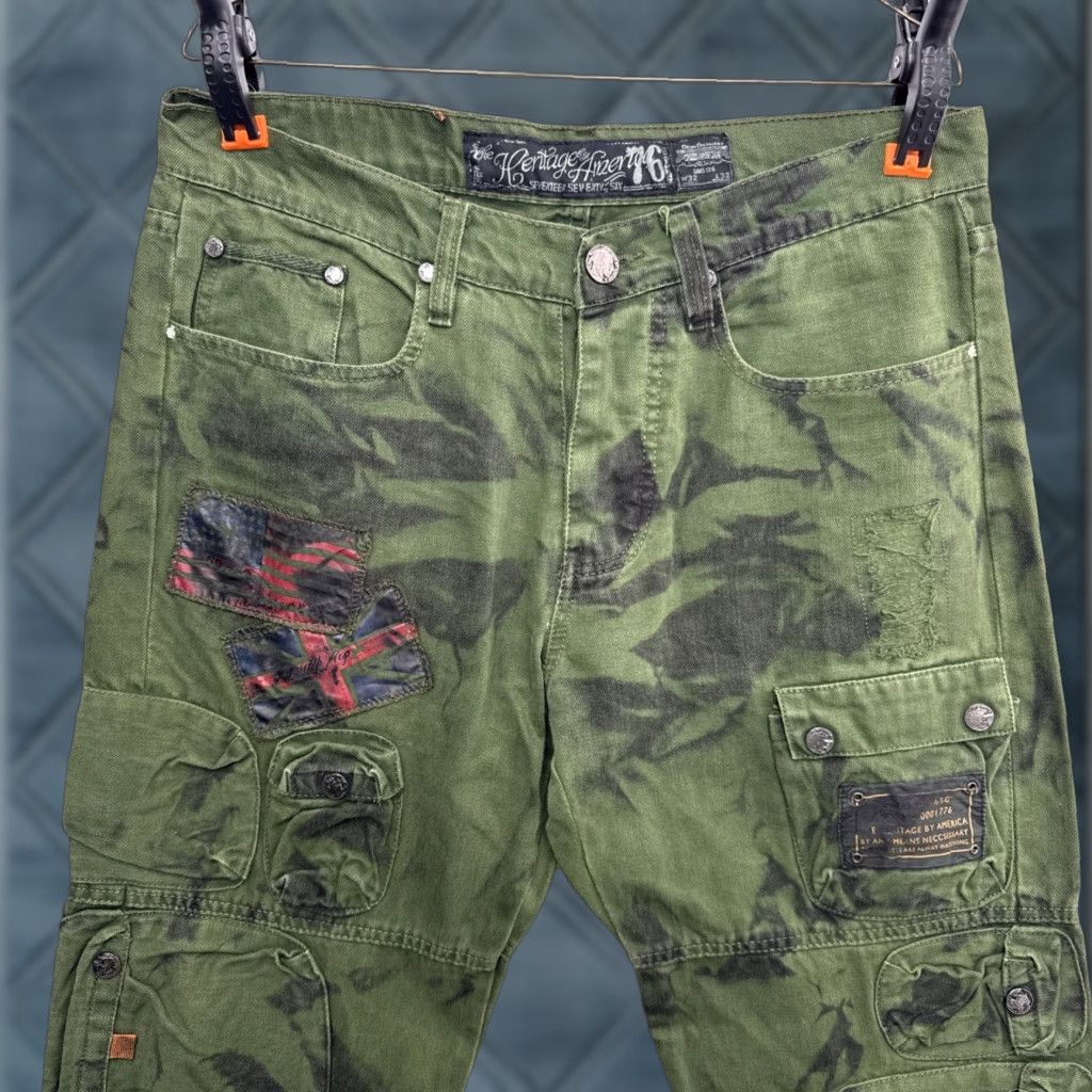 Vintage VINTAGE The Heritage by America Denim Distillery 1776 Cargo Jeans Button Fly 32x32 Size US 32 / EU 48 - 1 Thumbnail