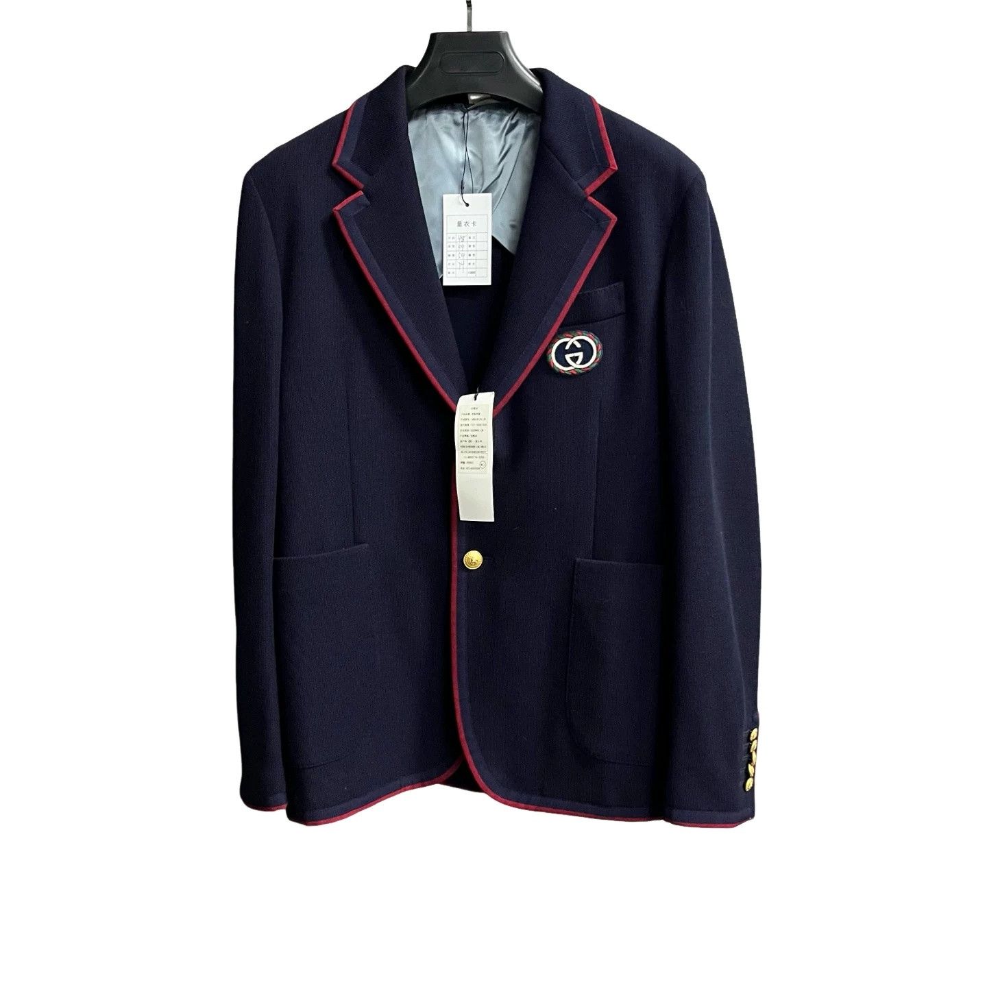 Gucci Gucci Wool Blend Red Trim Blazer 38R Size 38R - 1 Thumbnail