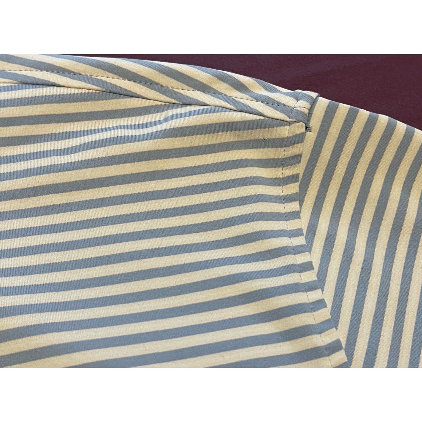 Peter Millar Peter Millar Crown Crafted Polo Men's XL White/Blue Stripes Shirt Short Sleeve Knit Casual Golf Size US XL / EU 56 / 4 - 4 Thumbnail