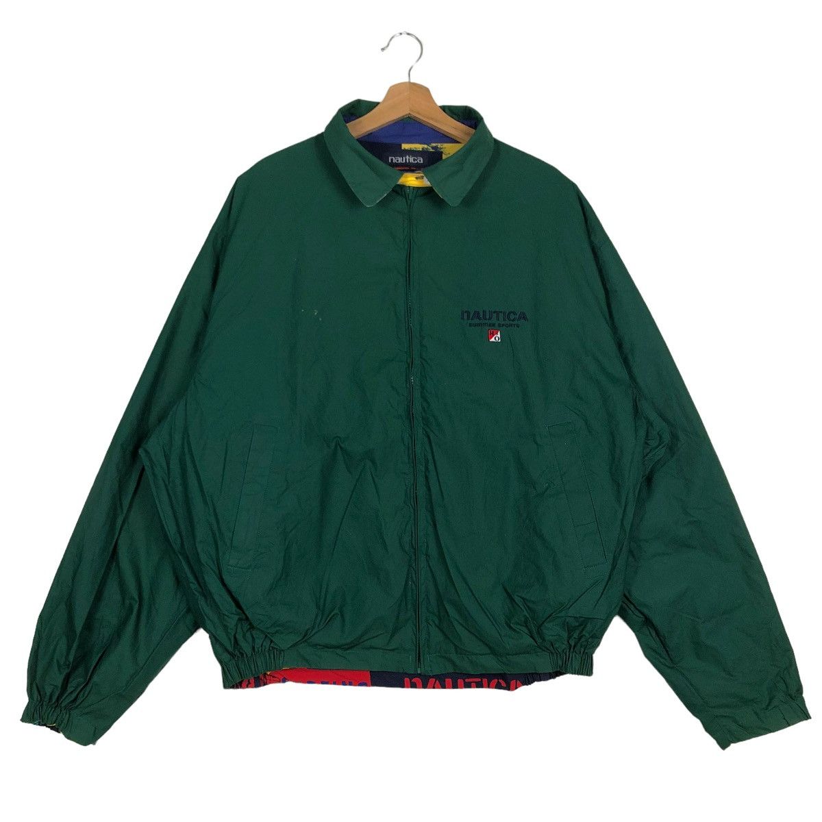 Nautica 🔥90s Bomber Jacket Reversible Overprint Nautica Color Block Size US XL / EU 56 / 4 - 12 Thumbnail