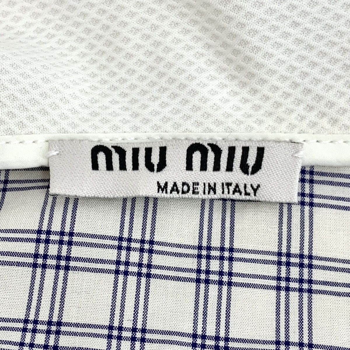 Miu Miu Miu Miu Colorblocked Check Cotton Doll Collar Shirt Size XS / US 0-2 / IT 36-38 - 6 Thumbnail