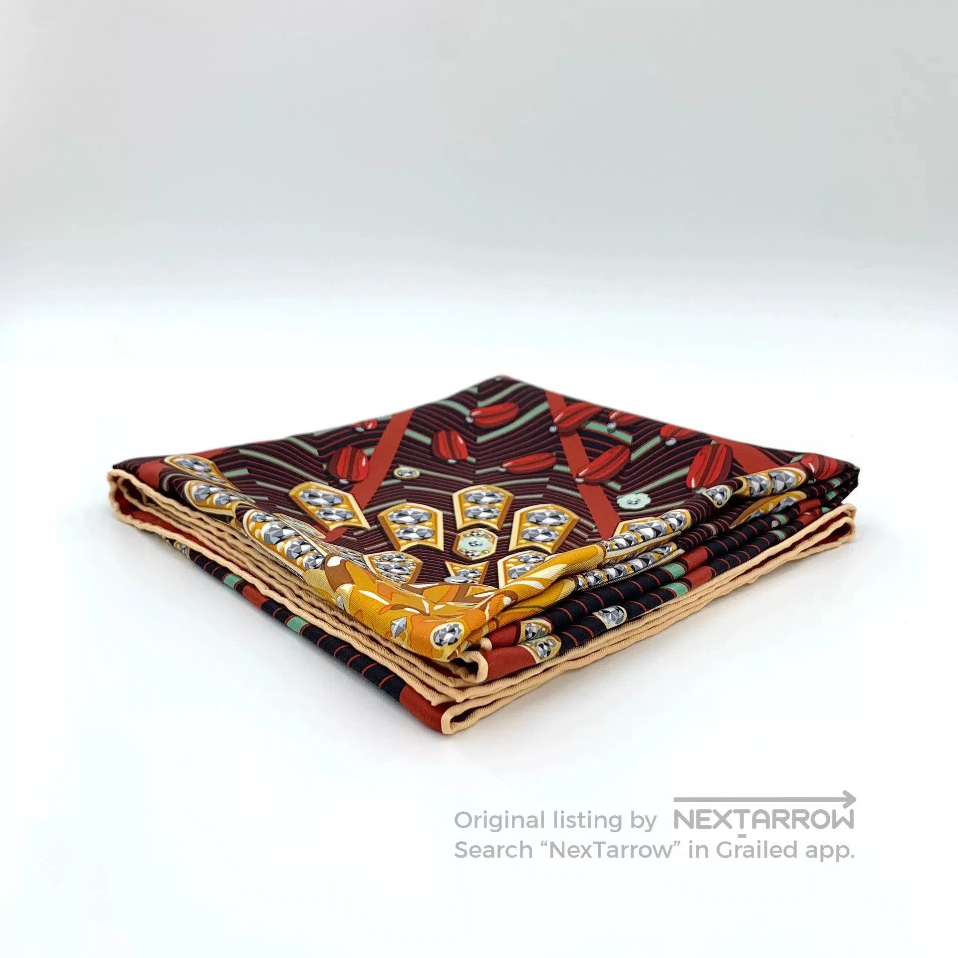 Cartier Cartier Multi-Color Rhinestone Silk Scarf. Size ONE SIZE - 6 Thumbnail