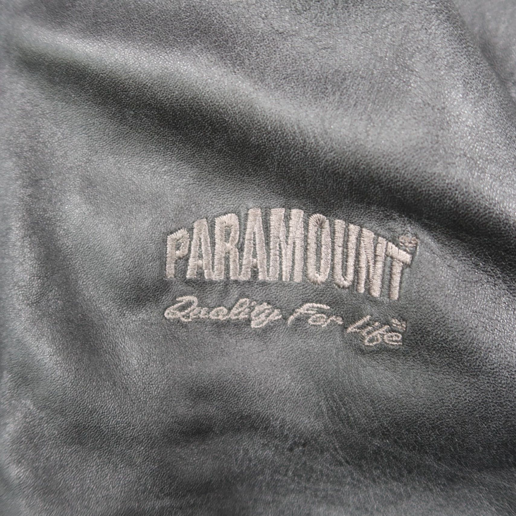 Vintage VINTAGE Paramount Pictures Embroidered Leather Jacket Size L Men Bonded Bomber Jacket Black 90s Size US L / EU 52-54 / 3 - 4 Thumbnail