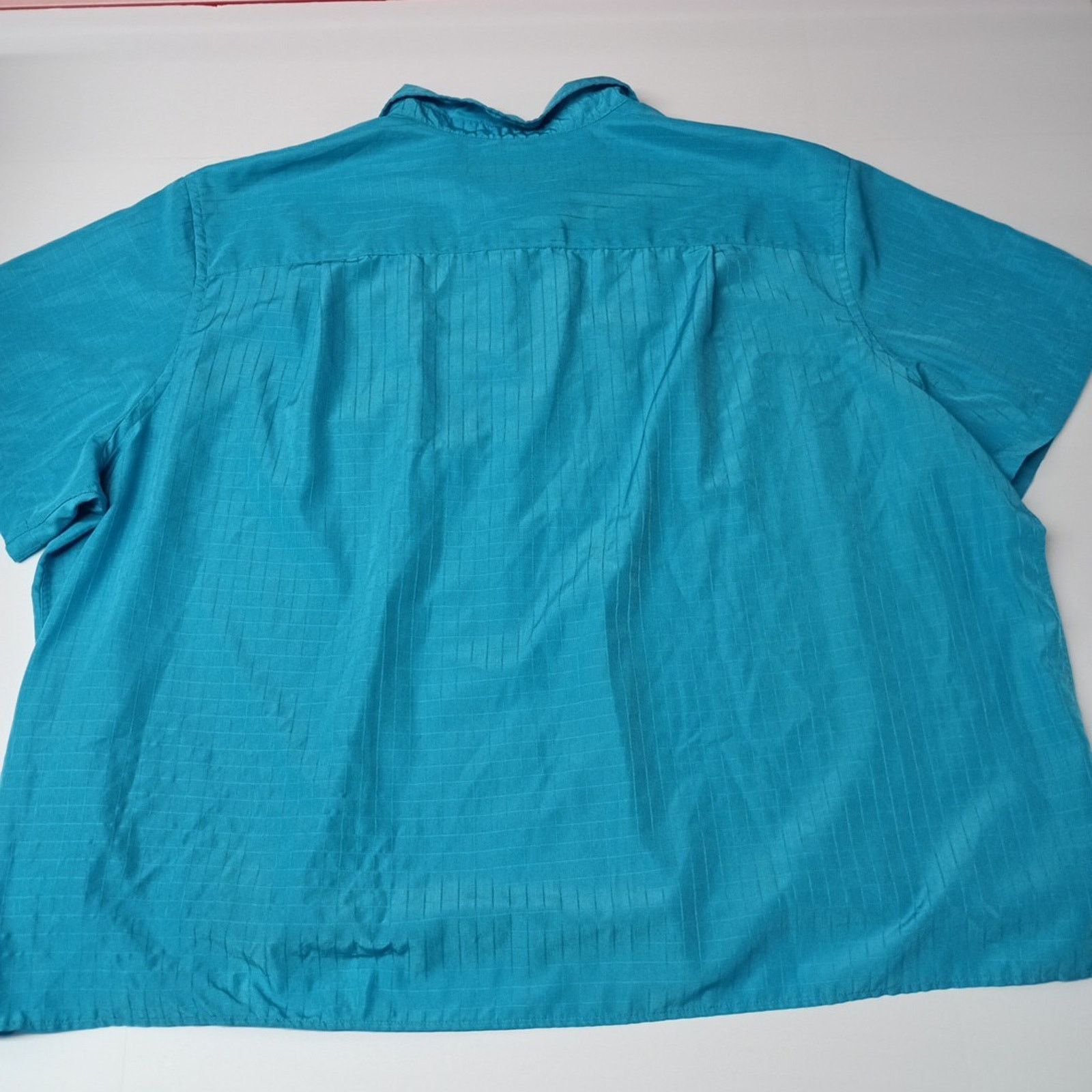 Other HB Harbor Bay Men's Shirt Size 5XL Green Textured Button Up Size US XXL / EU 58 / 5 - 7 Thumbnail