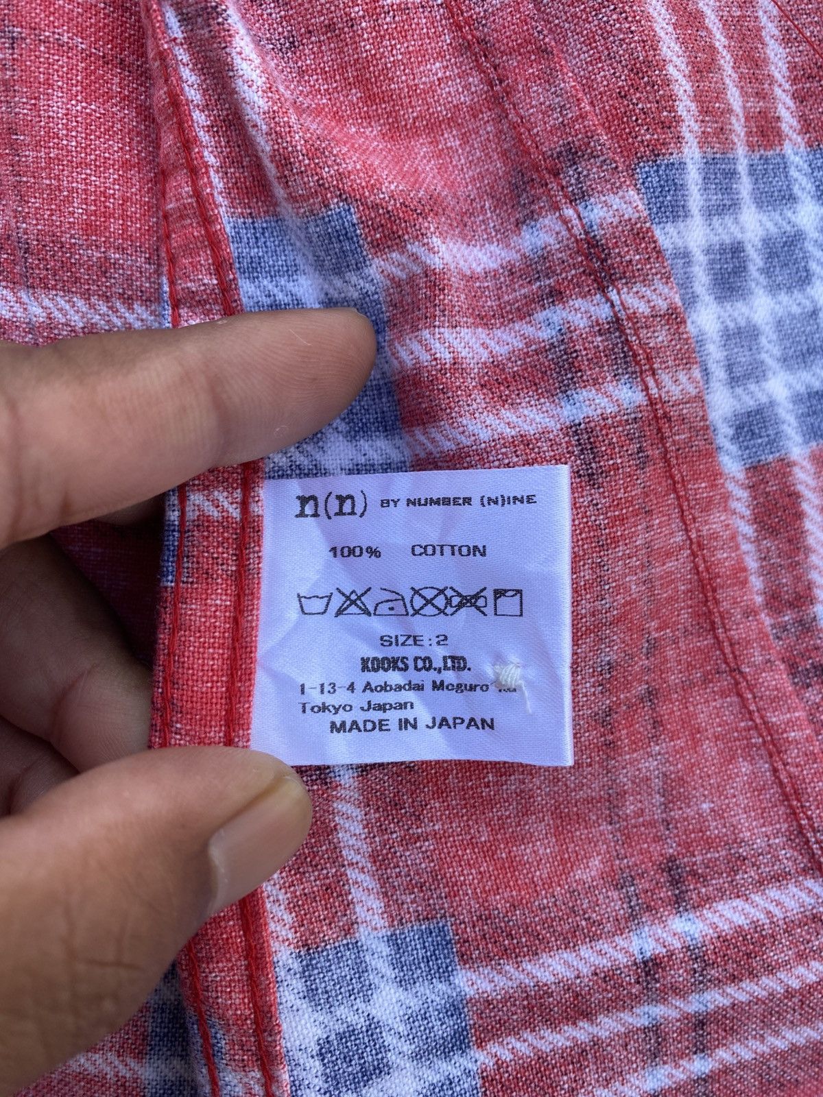 Number (N)ine Rare Number Nine Checkered Flannel Shirt Size US S / EU 44-46 / 1 - 18 Thumbnail