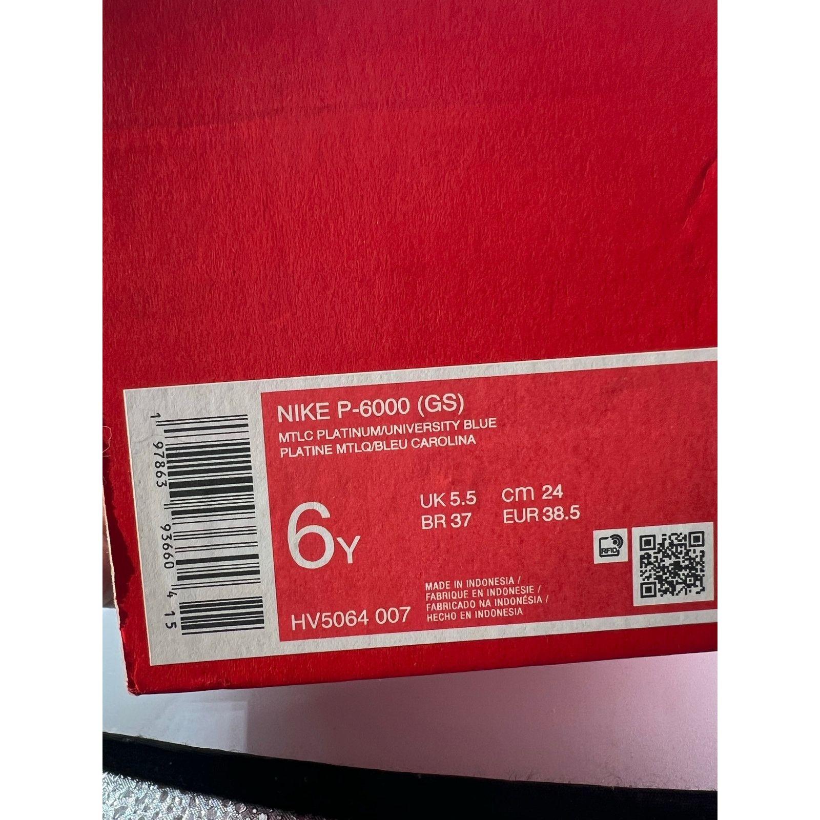 Nike Nike P-6000 GS “Metallic Platnium University Blue” size 6Y Size US 6 / EU 39 - 7 Thumbnail