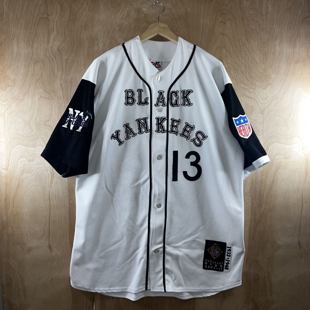 Vintage VINTAGE HEADGEAR NEGRO LEAGUES BLACK YANKEES BASEBALL JERSEY Size US XXL / EU 58 / 5 - 1 Thumbnail