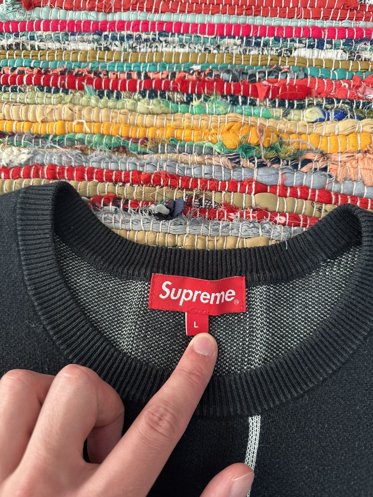 Supreme Supreme 13 AW Wide Pinstripe Sweater striped Size US L / EU 52-54 / 3 - 3 Thumbnail