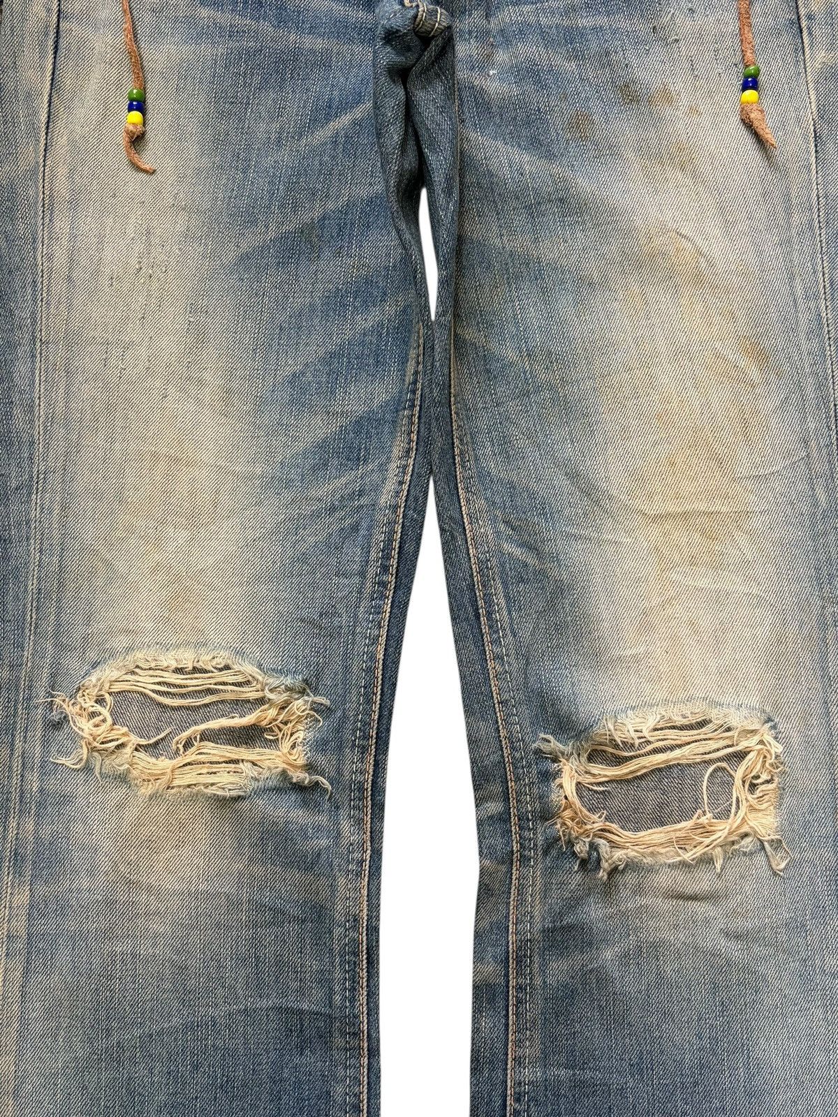 Edwin Vintage Edwin Vienus Mud Wash Distress Low Rise Flare Jeans Size 30" / US 8 / IT 44 - 3 Thumbnail