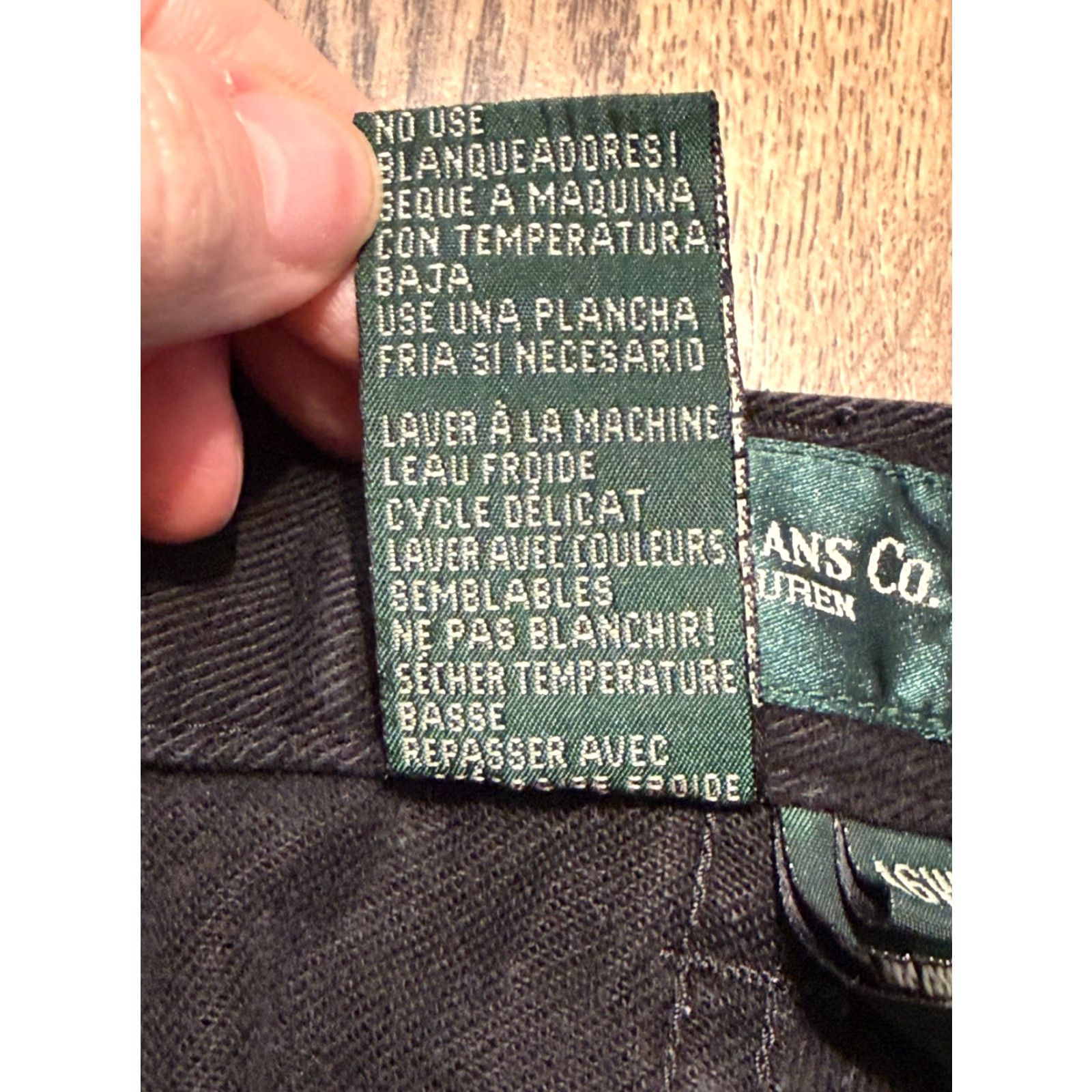 Ralph Lauren Lauren Ralph Lauren Jeans Womens 16W Black Straight Leg Mid Rise Denim Pocket 5-Pocket Design Size 38" / US 16 / IT 52 - 5 Thumbnail