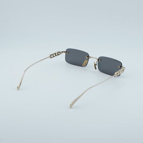 Gucci Gucci GG1808S 003 Sunglasses Gold Rectangle Frame, Grey Size ONE SIZE - 11 Thumbnail
