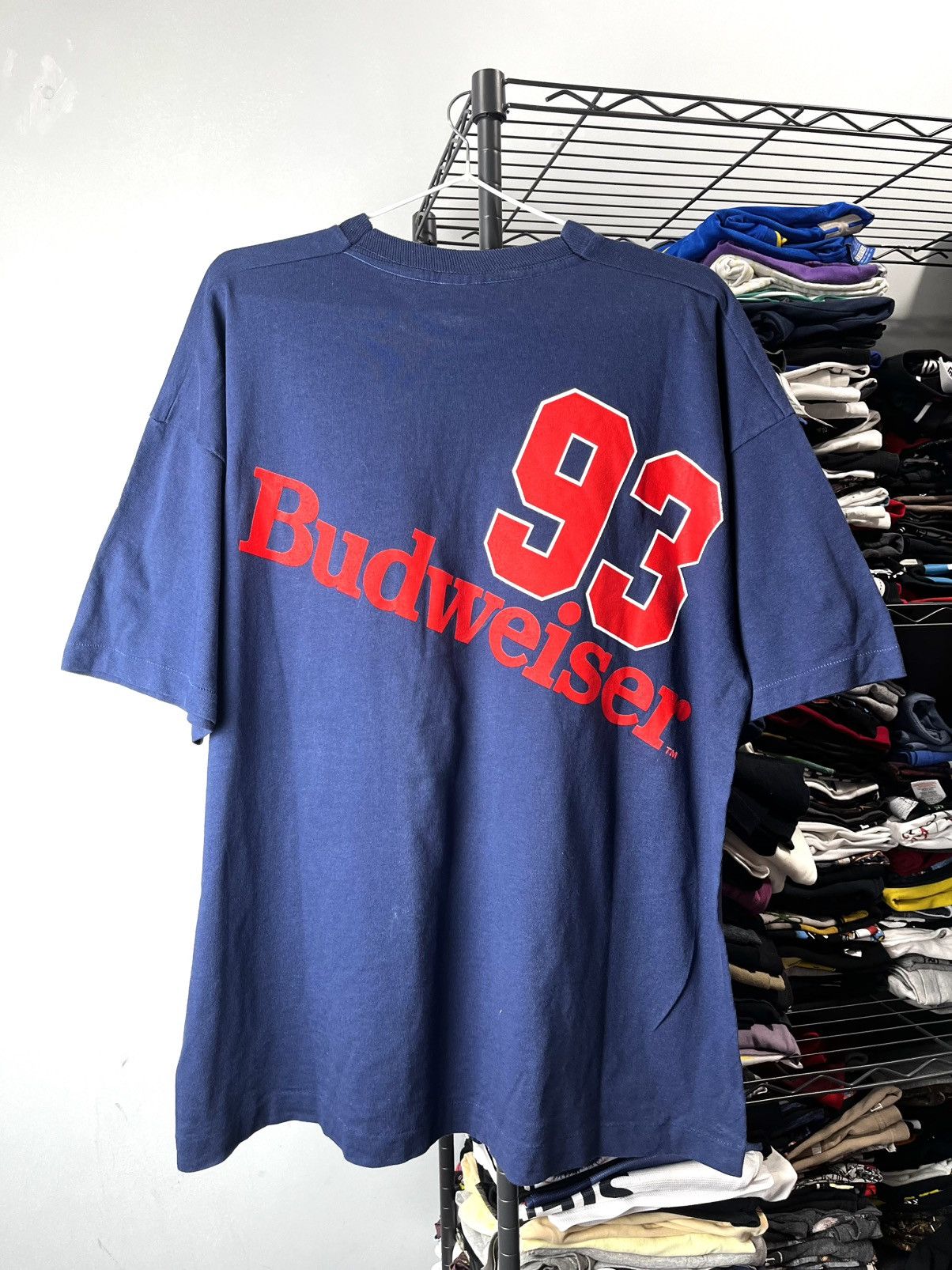 Budweiser 1993 Vintage Budweiser Beer T Shirt Alcohol Coors Miller Size US XL / EU 56 / 4 - 2 Thumbnail